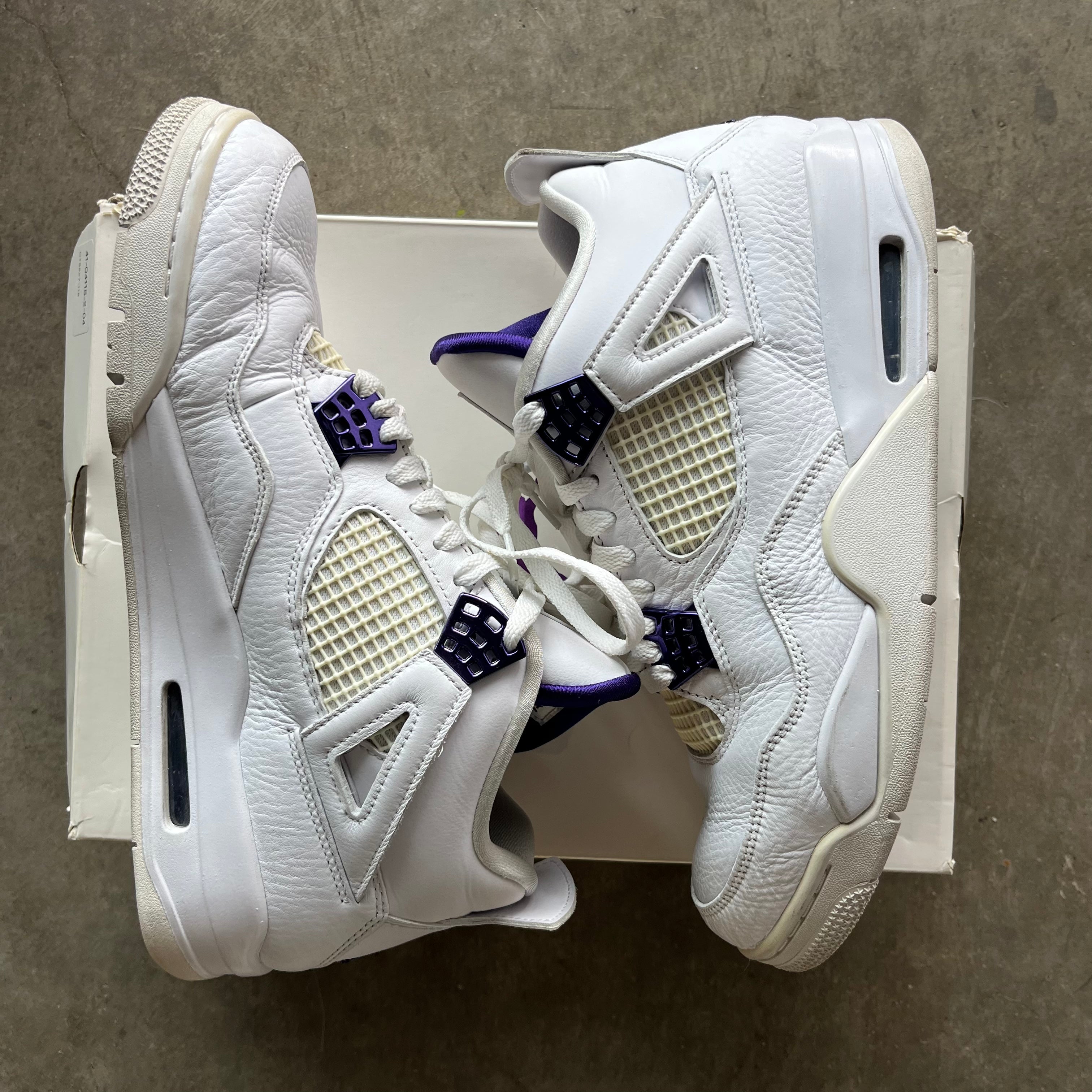 11 Used Jordan 4 Purple Metallic