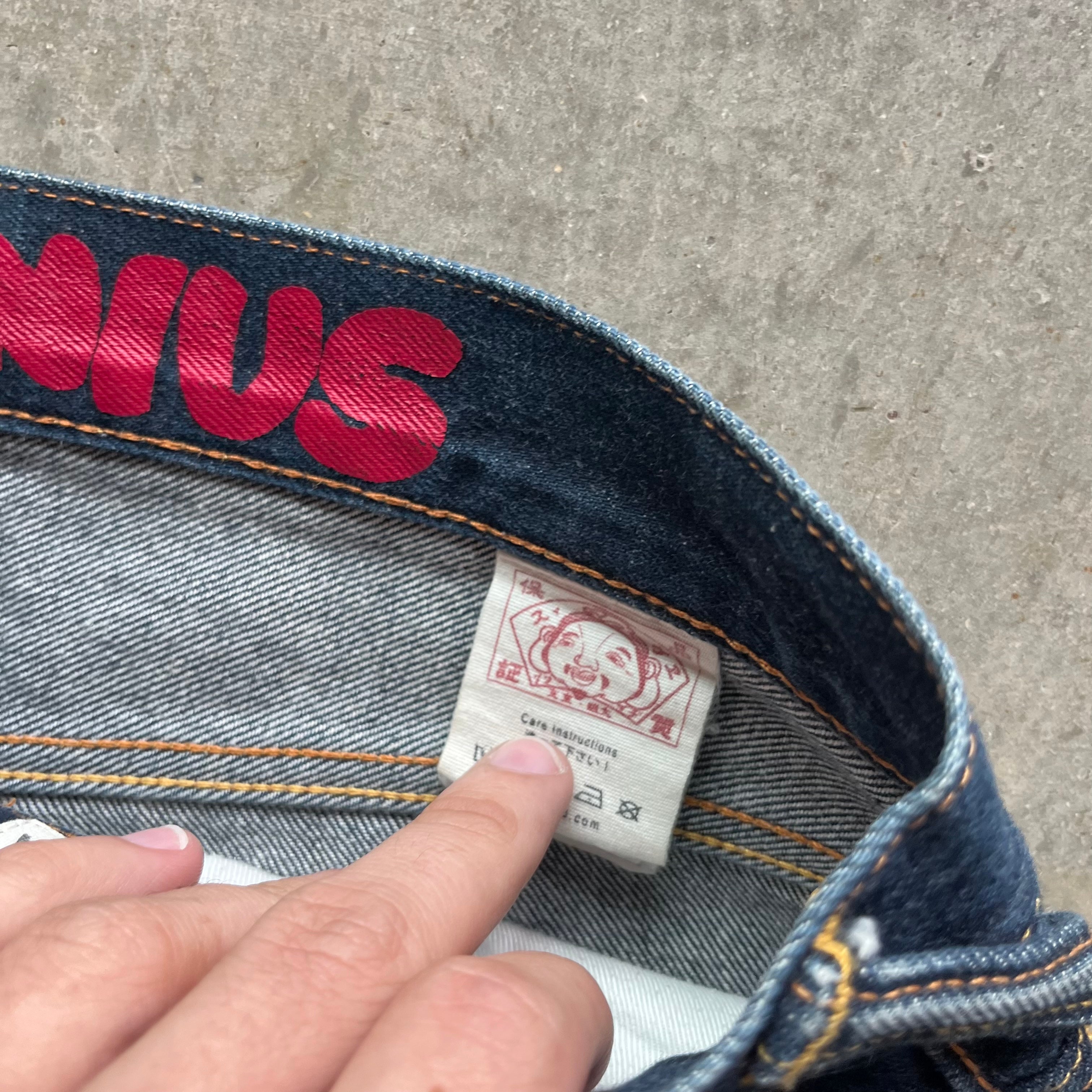 34x32 Evisu God Fear Jeans