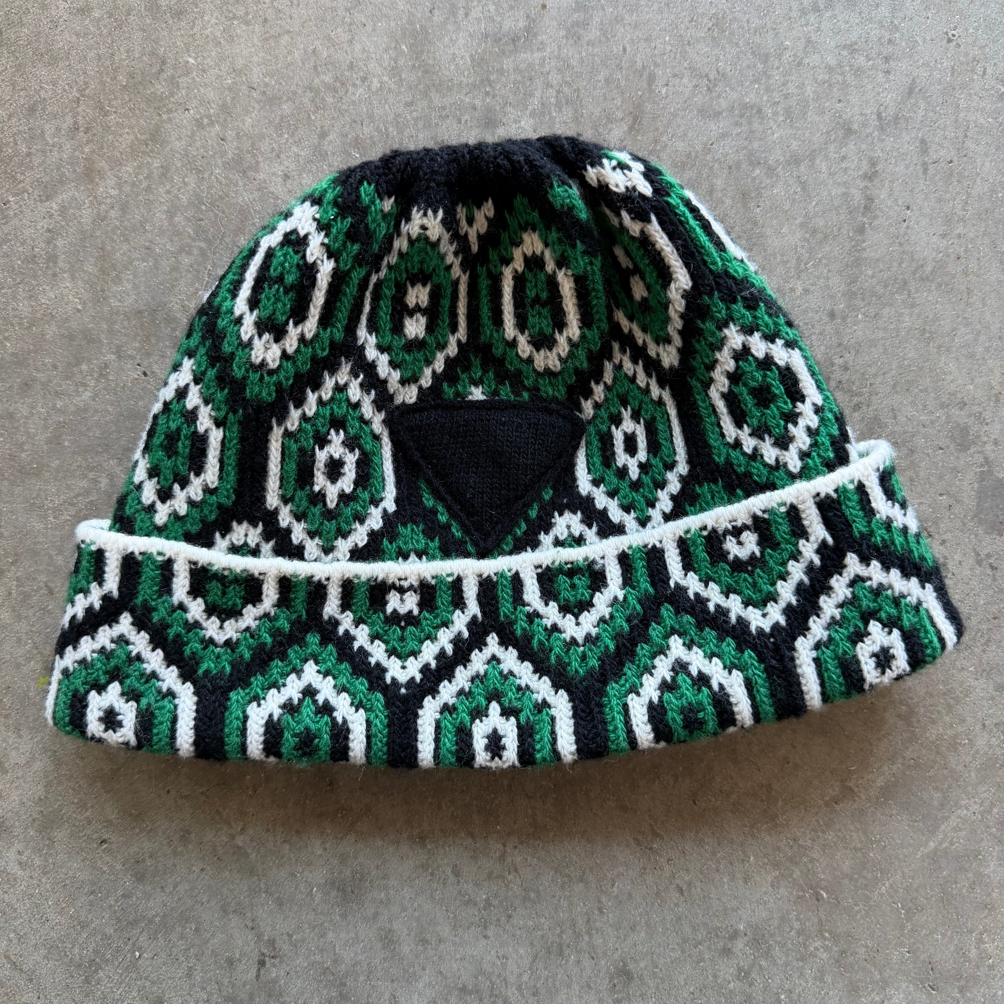 Prada Knit Beanie Green