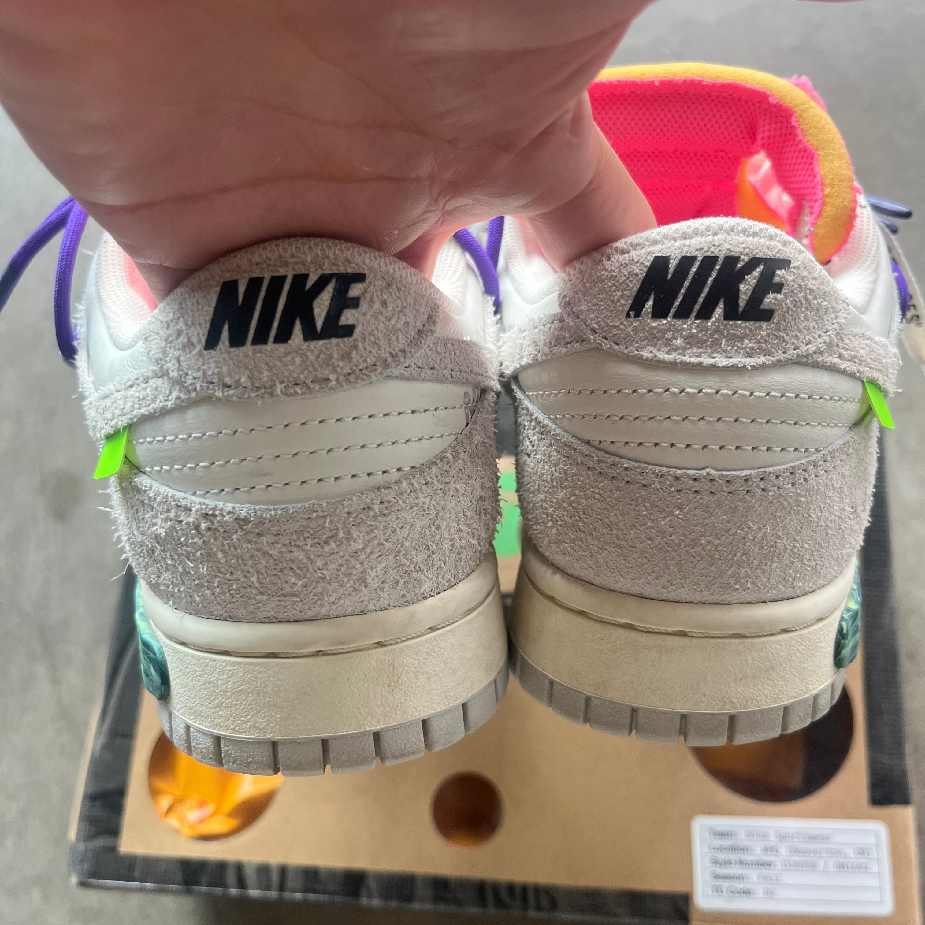 10.5 Used Nike Dunk Low Off White Lot 15