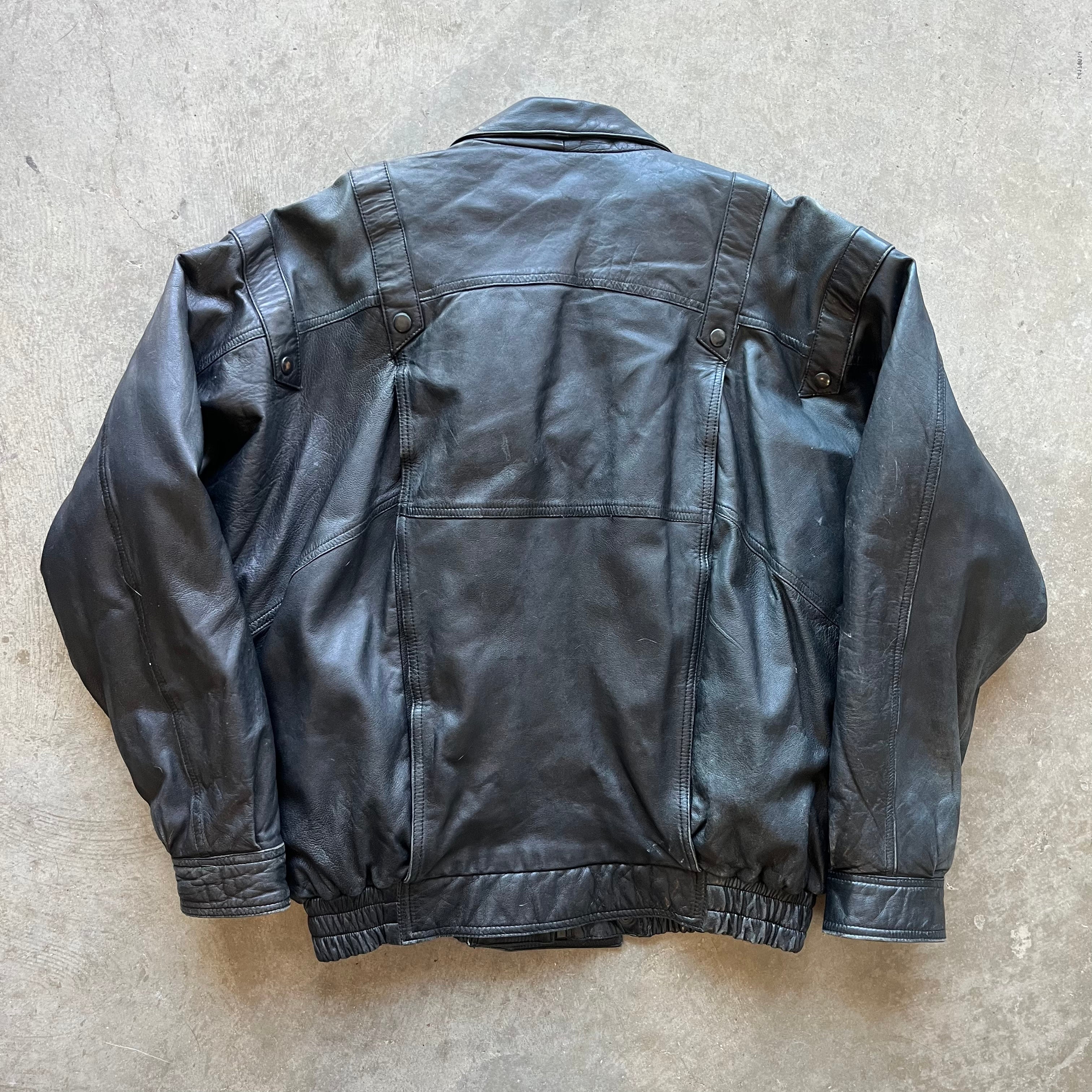 XL 90s Echtes Leder German Leather Jacket
