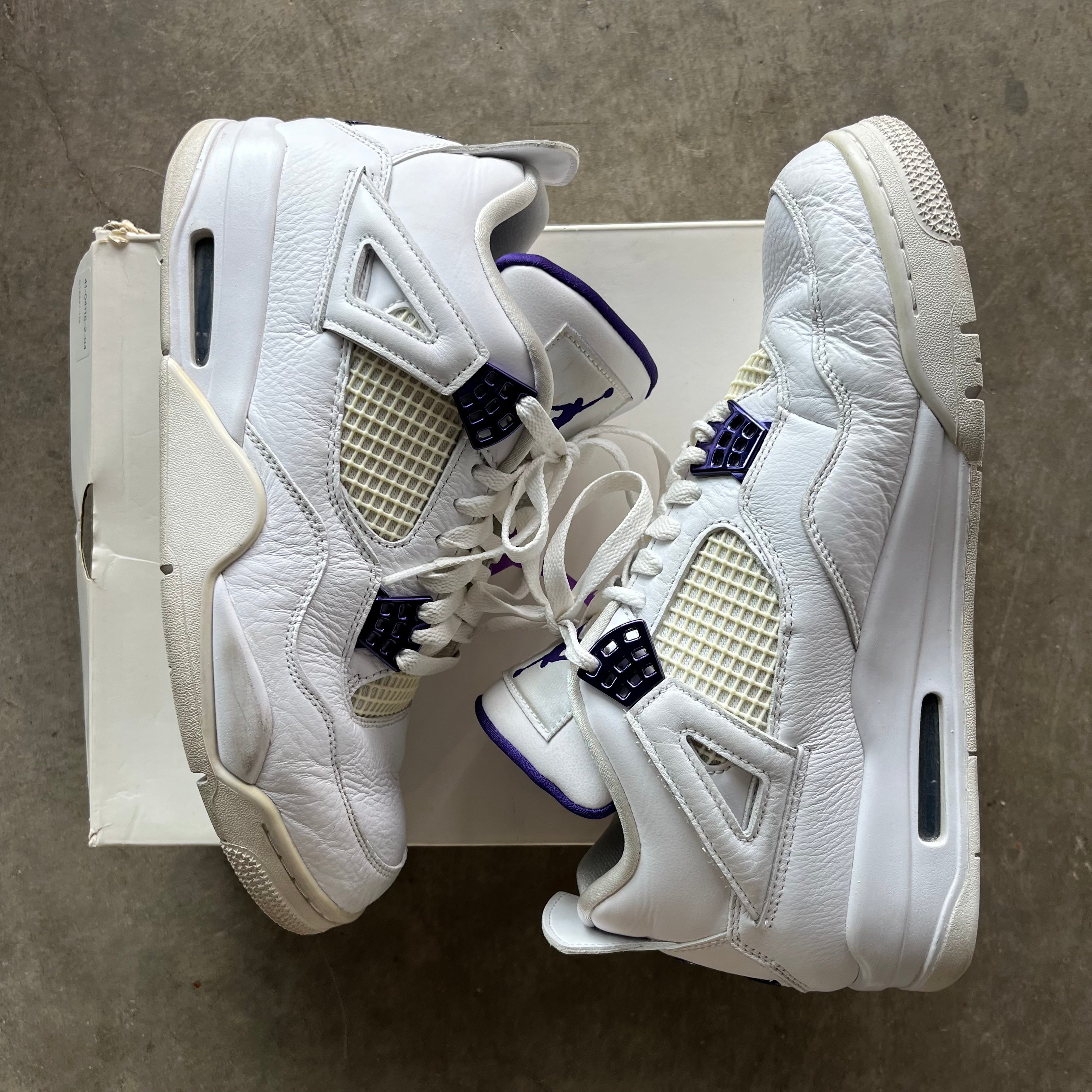 11 Used Jordan 4 Purple Metallic
