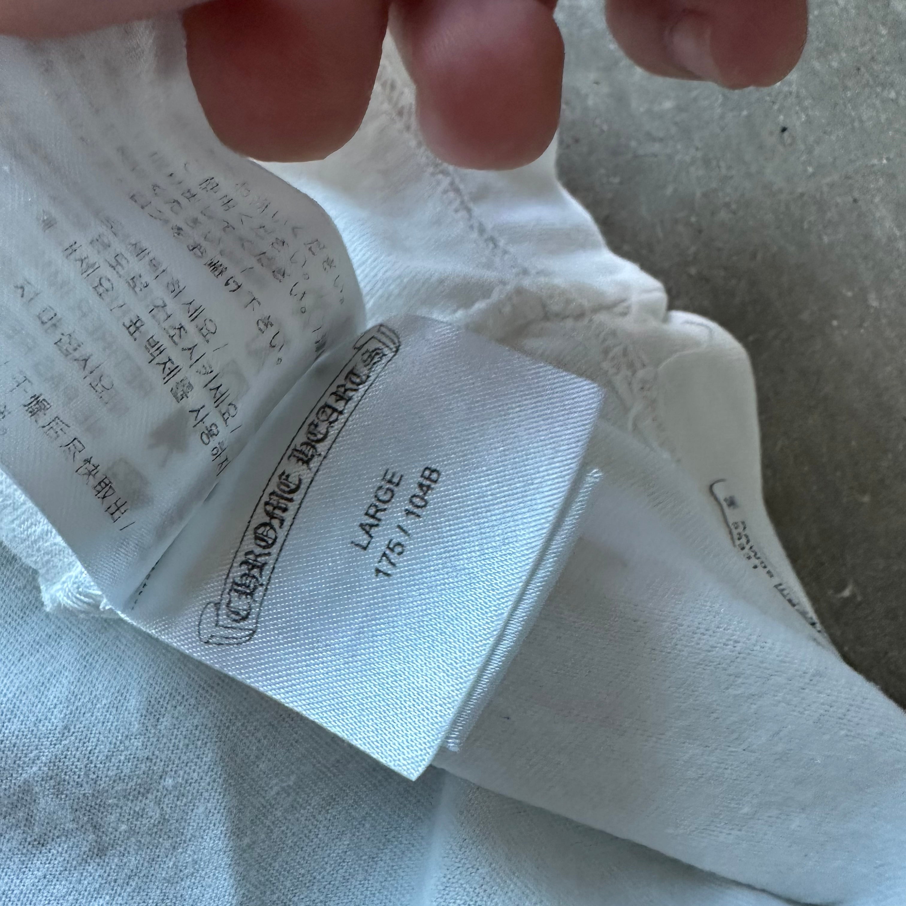 L Green/White Chrome Hearts Crosses Tee