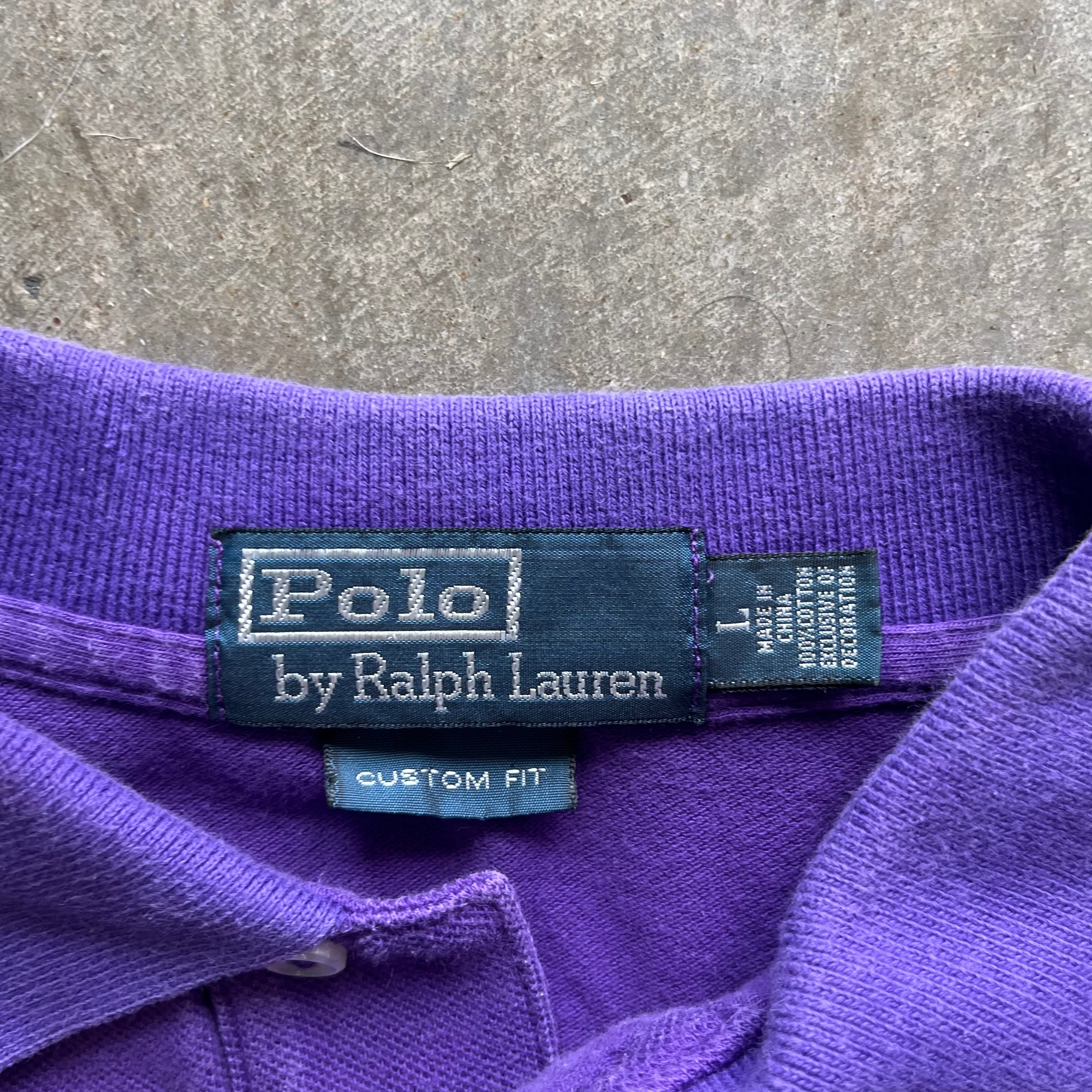 L Purple/Orange Polo