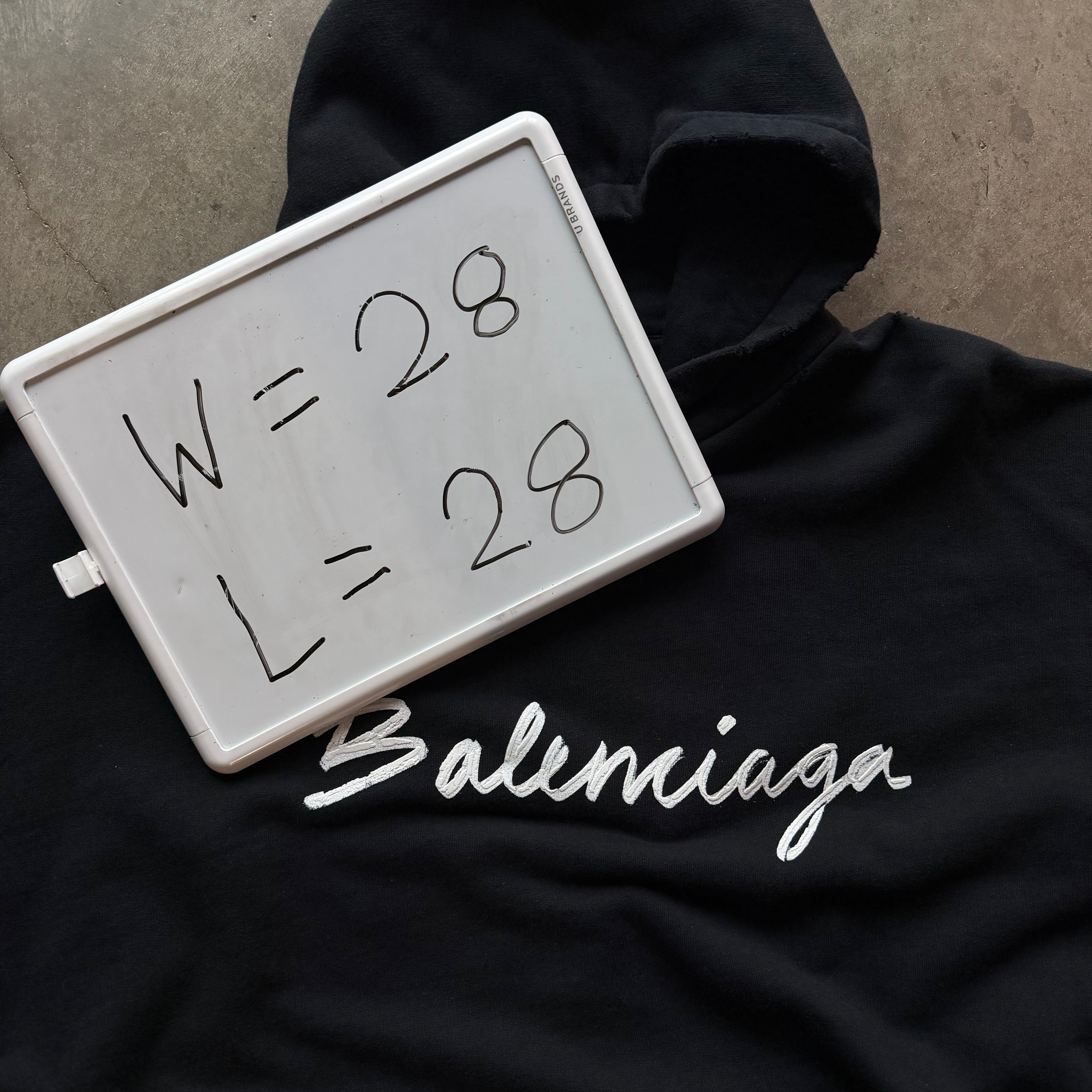 XL Balenciaga Script Logo Hoodie