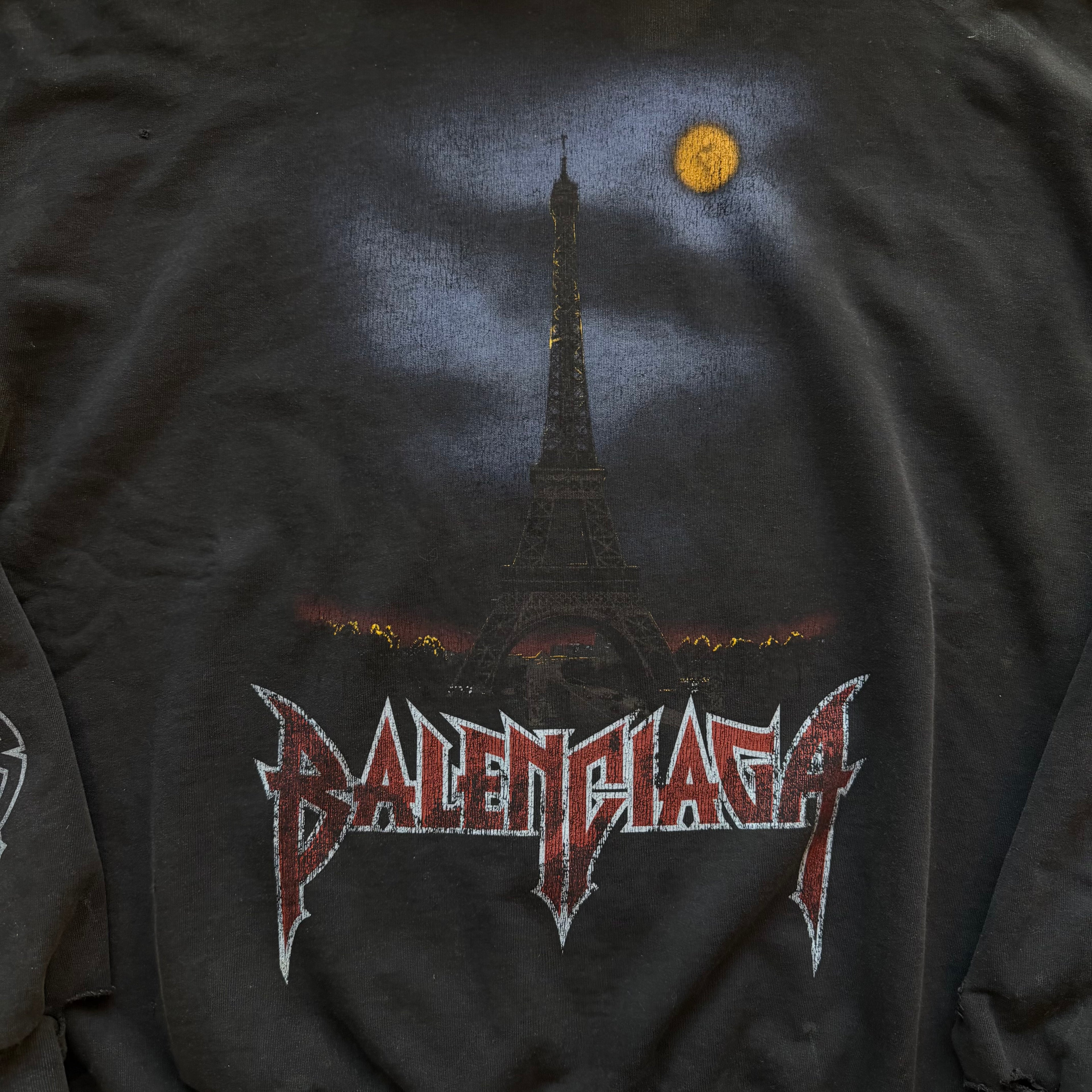 M Brand New Balenciaga Paris Moon Hoodie