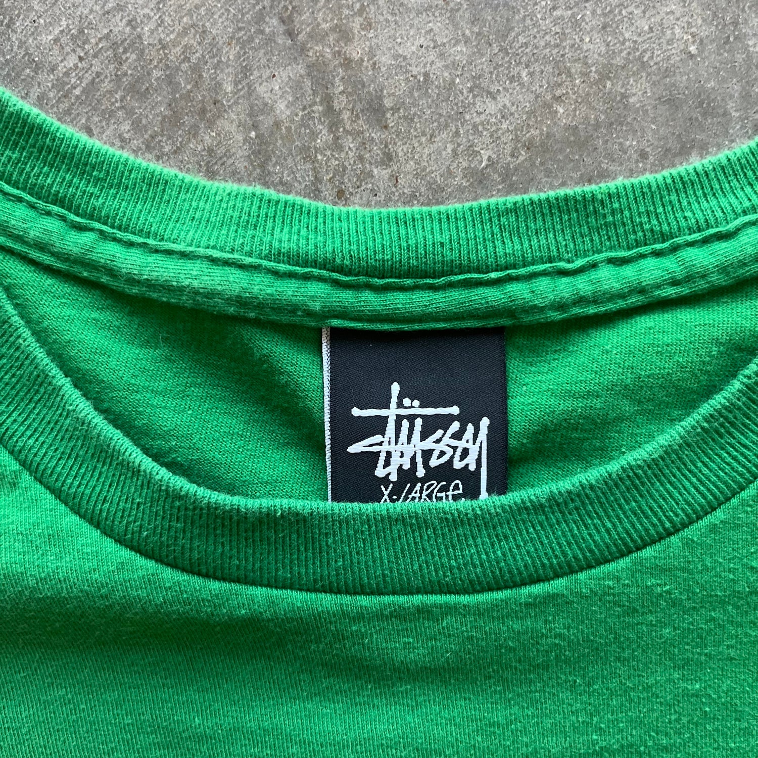 XL Green/Yellow Stussy Tee