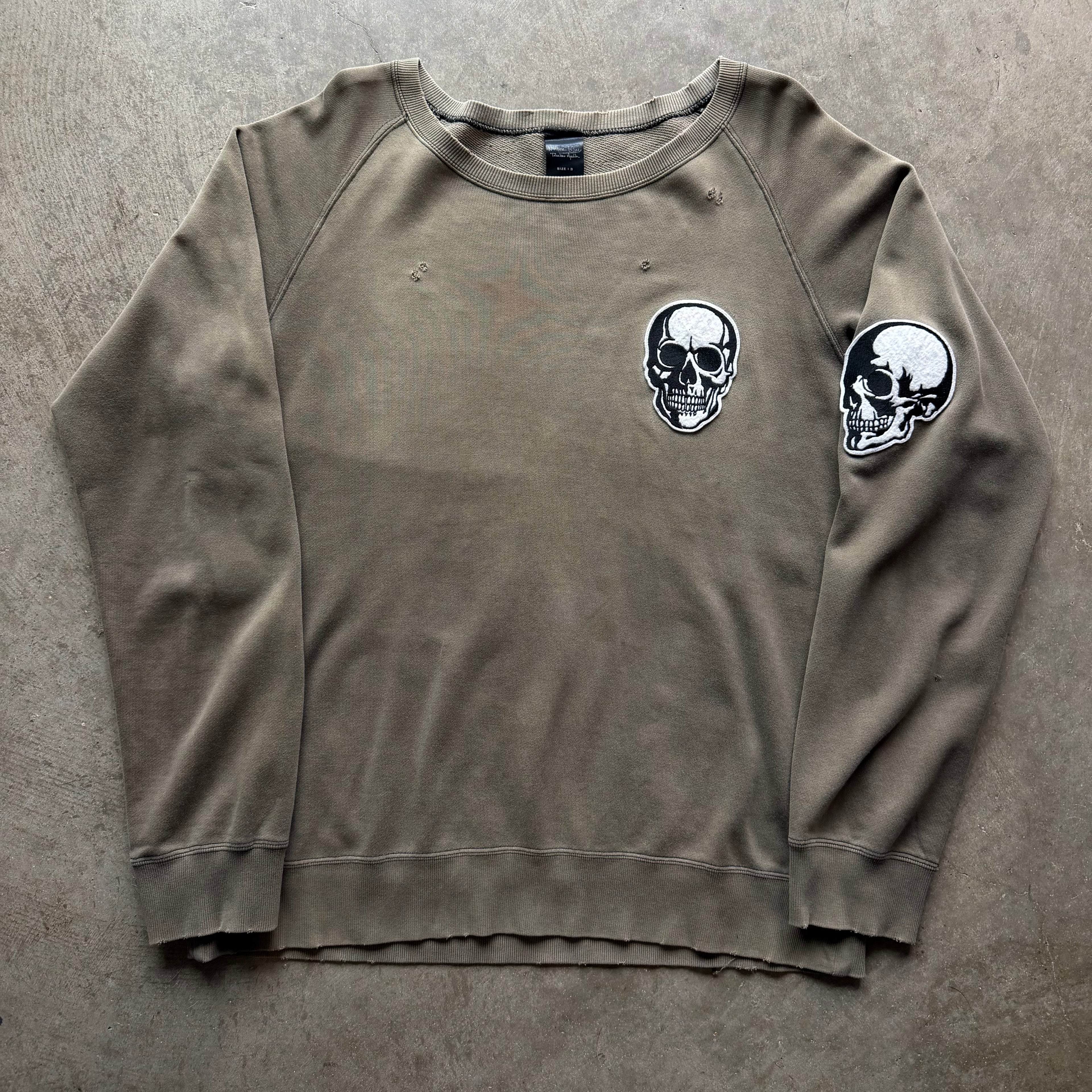 L Number Nine Double Skull Crewneck