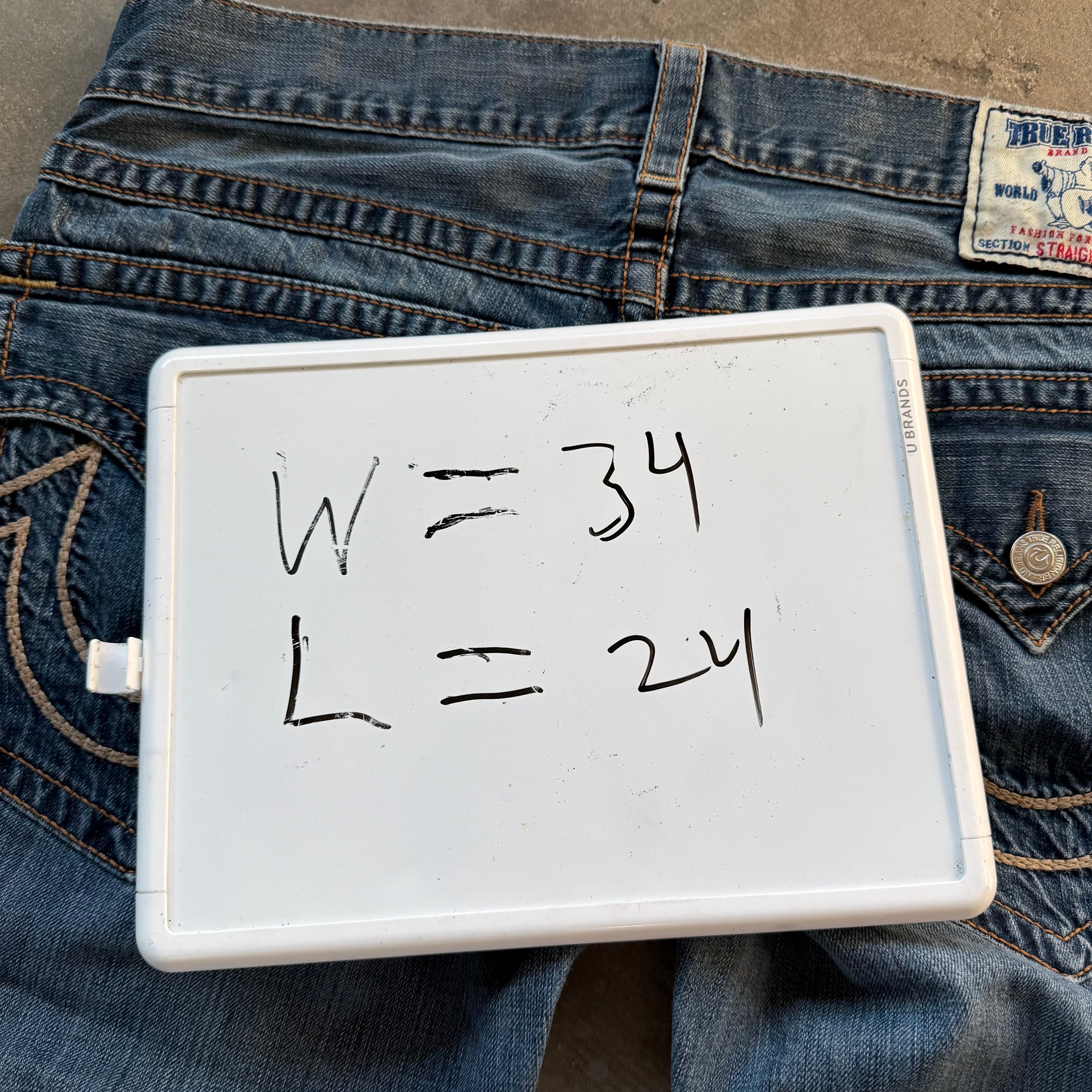 34x24 Cropped True Religion Jeans
