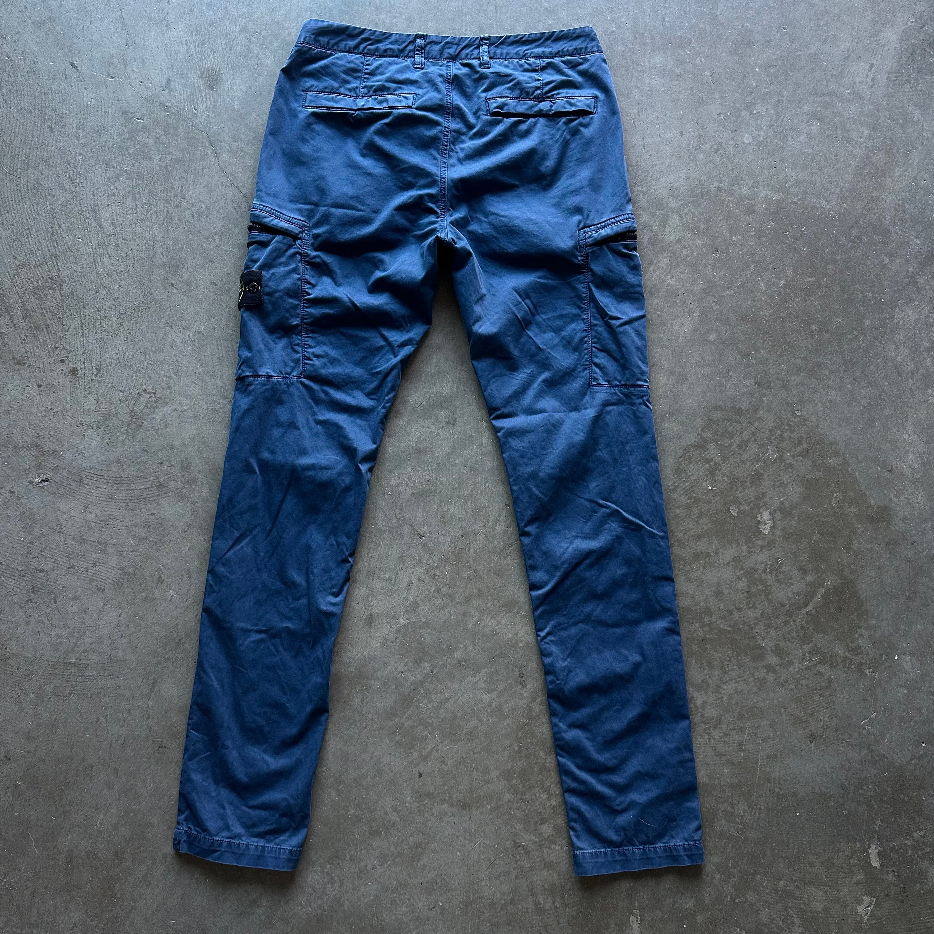 32w Navy Stone Island Cargo Pants
