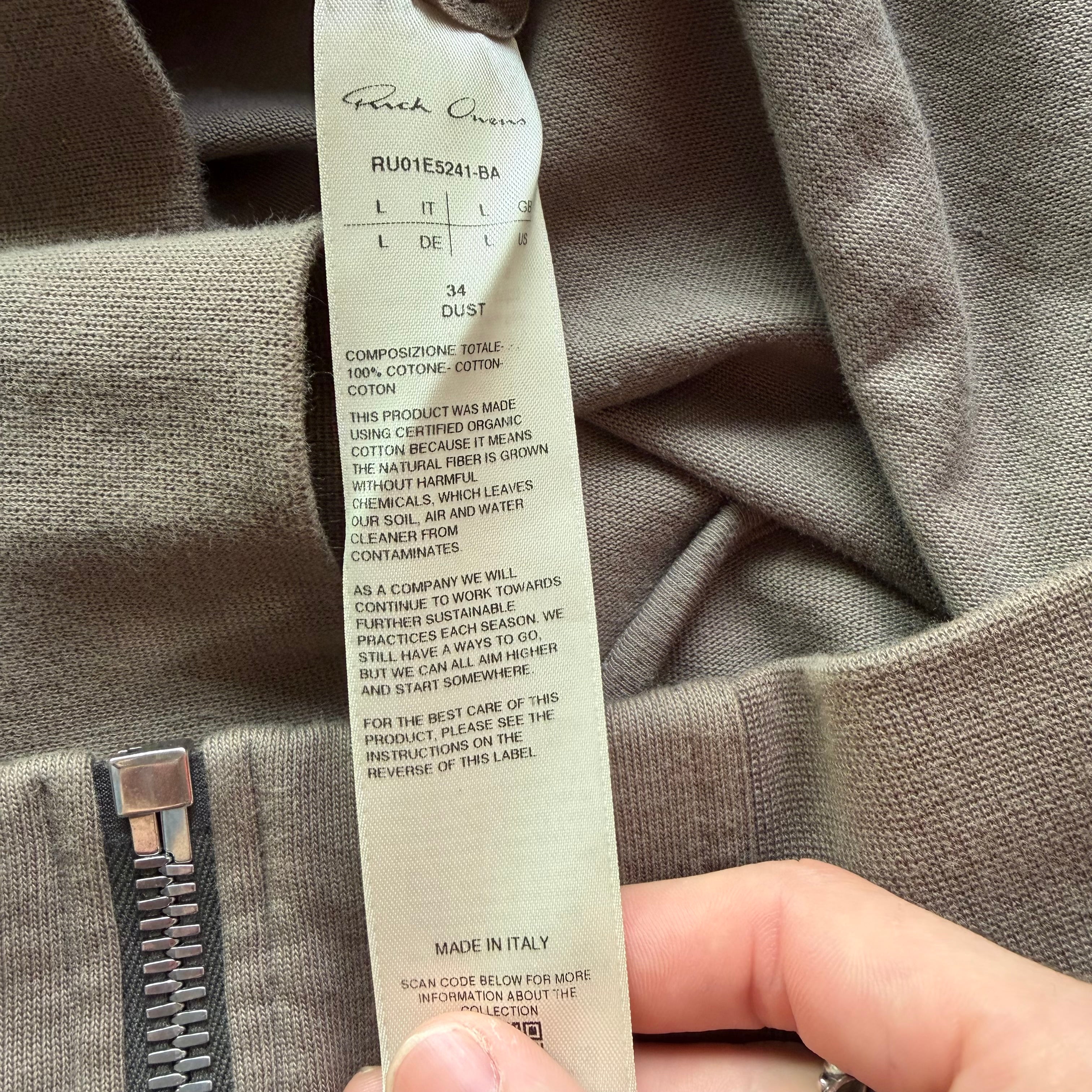 L Rick Owens Hollywood Windbreaker Zipup