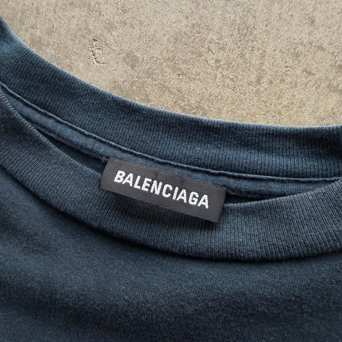 XL Balenciaga Logo Tee Black