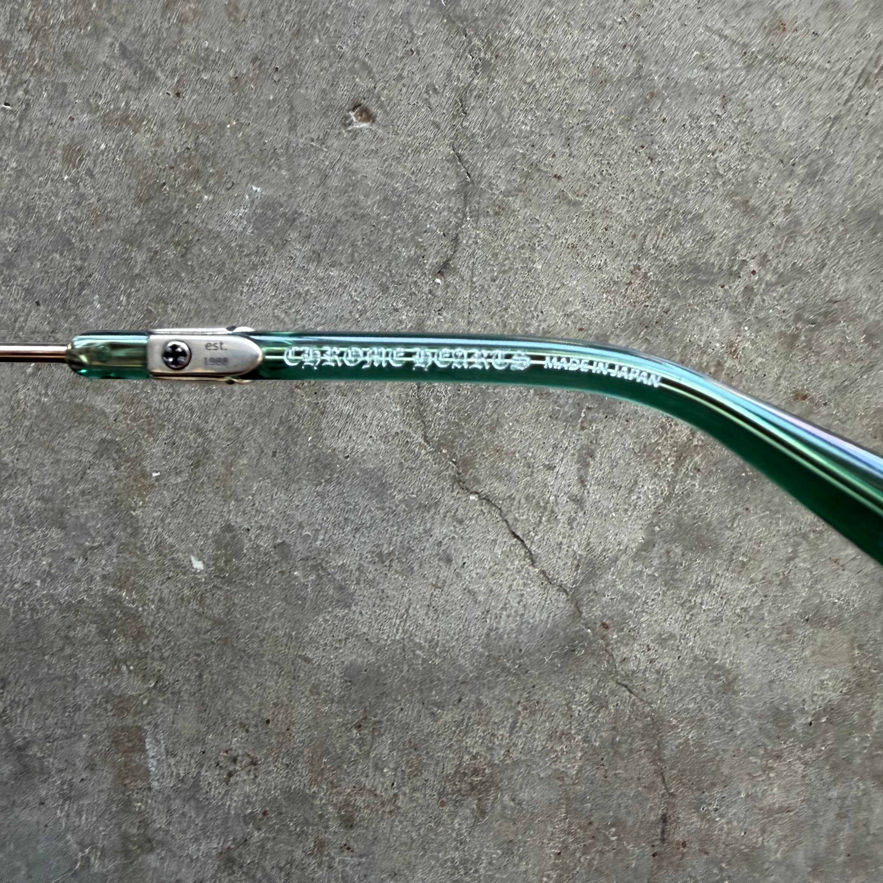 Chrome Hearts Bidi Esem Gold/Green Glasses