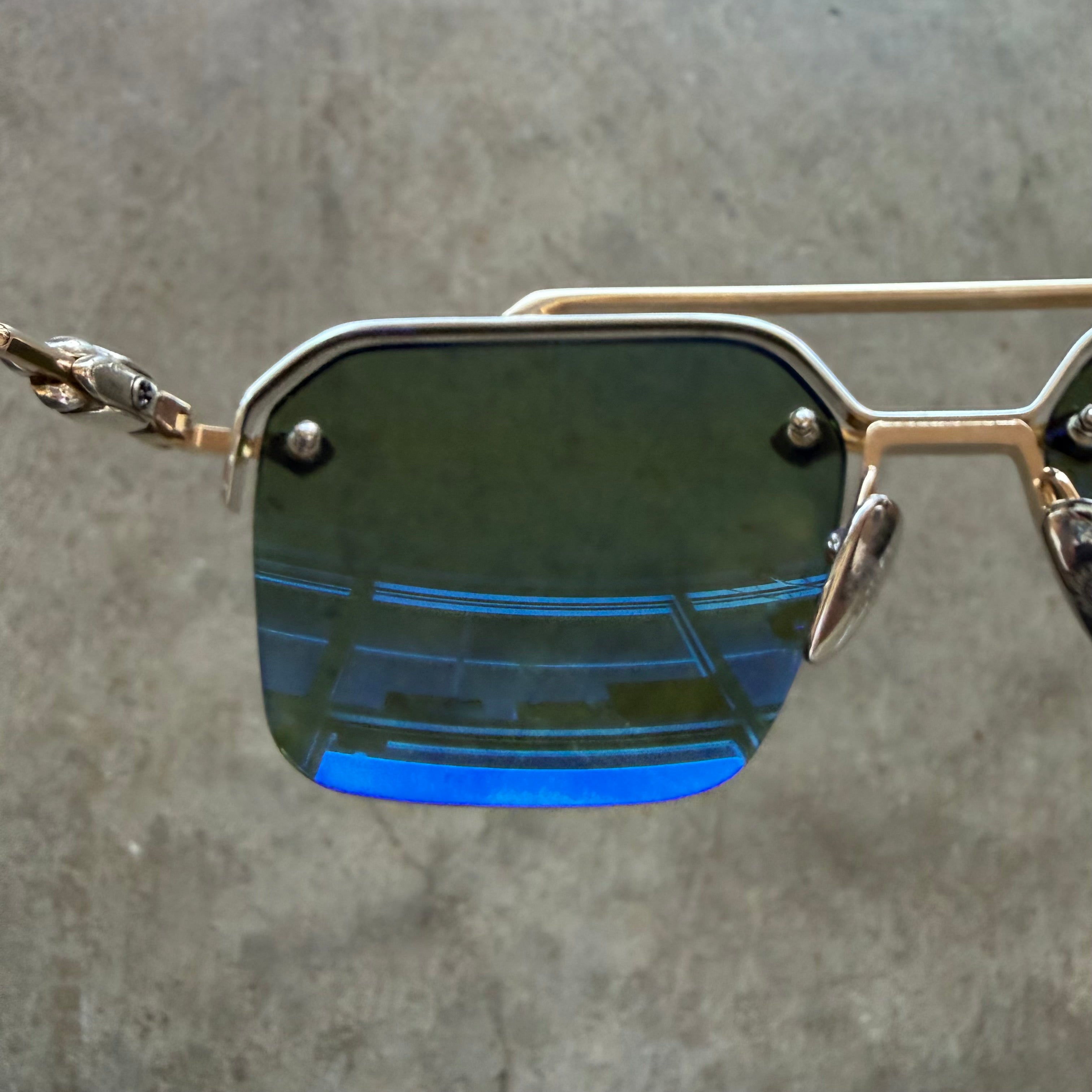 Chrome Hearts Bidi Esem Gold/Green Glasses