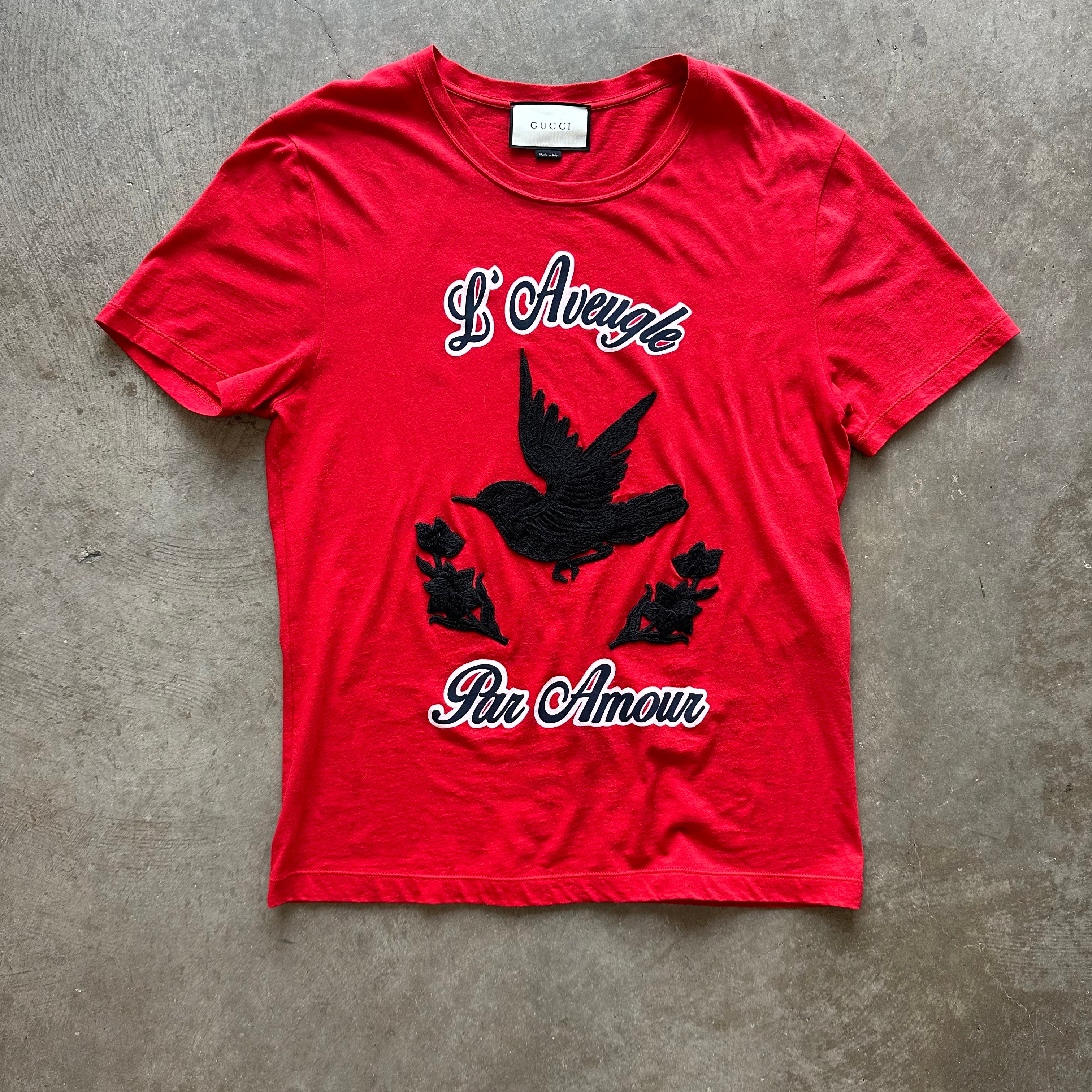 M 00s Gucci Black Dove Tee