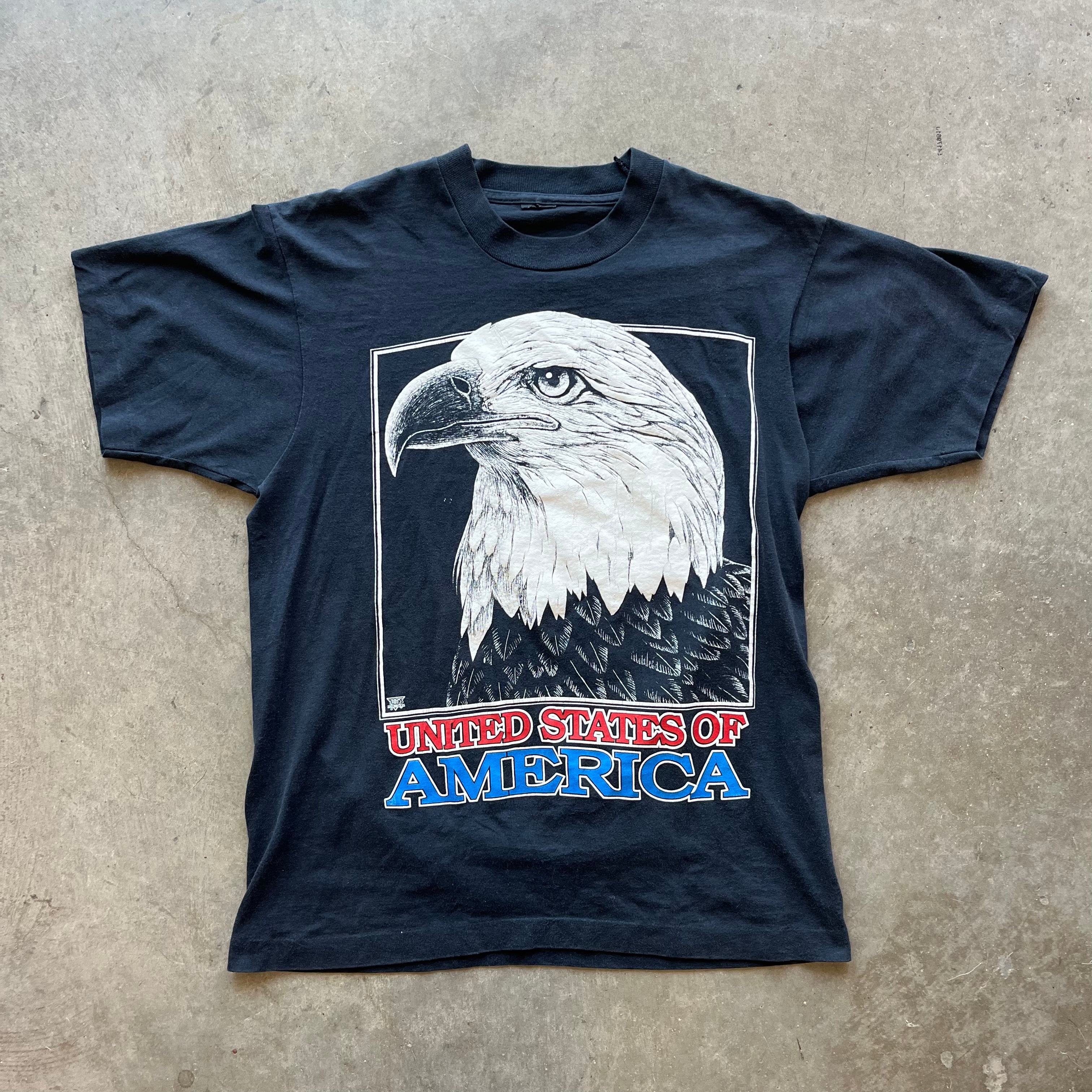 L 90s USA Eagle Tee