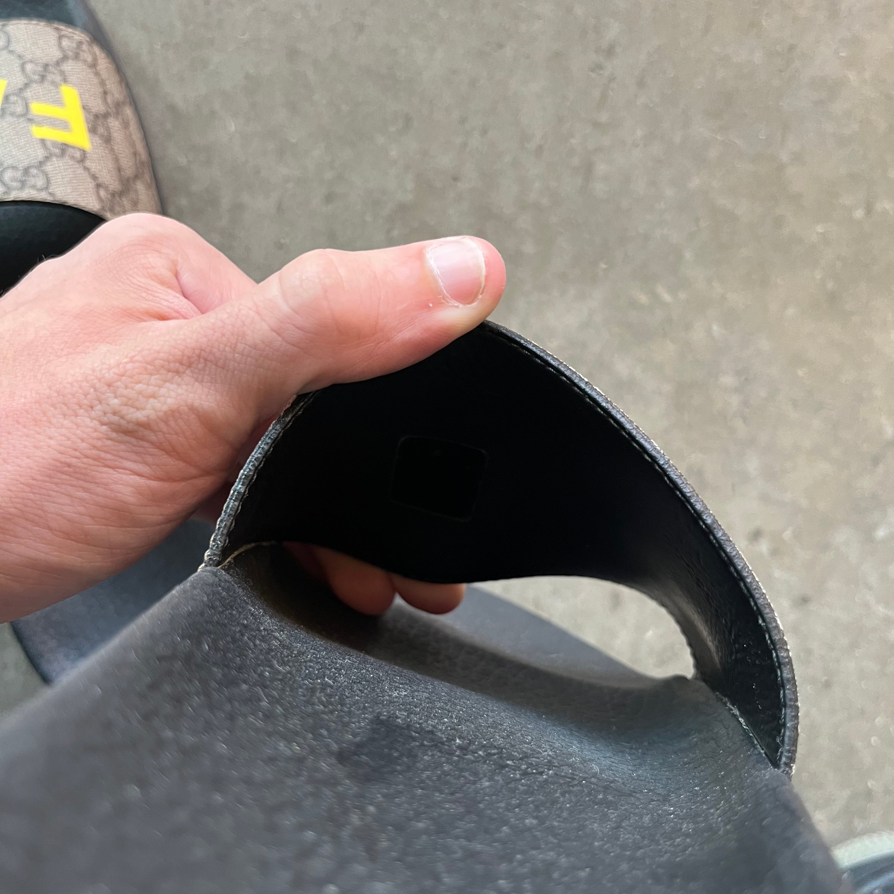 10.5 Used Not Fake Gucci Slides