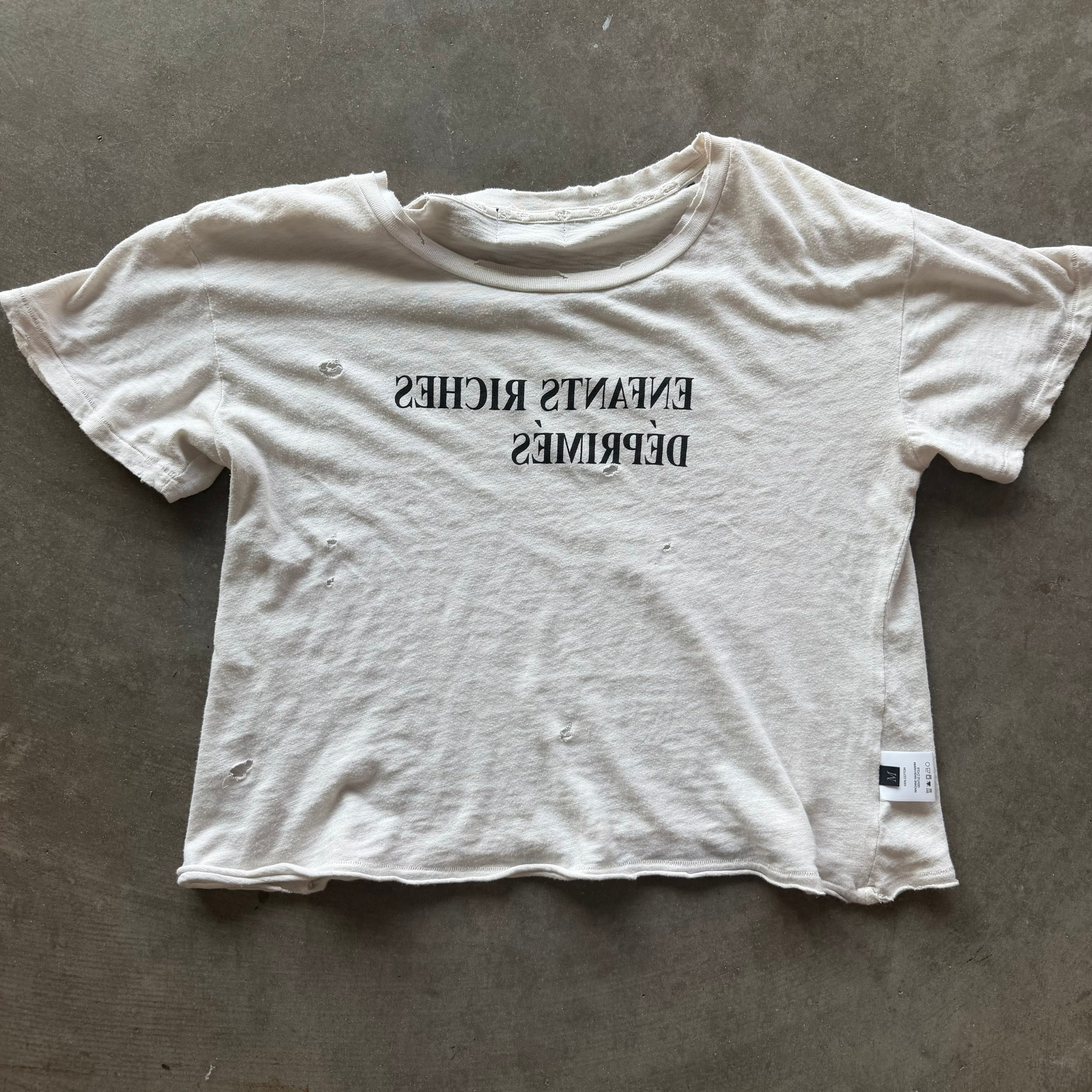 M Enfants Riches Deprimes Reversible Logo Tee White