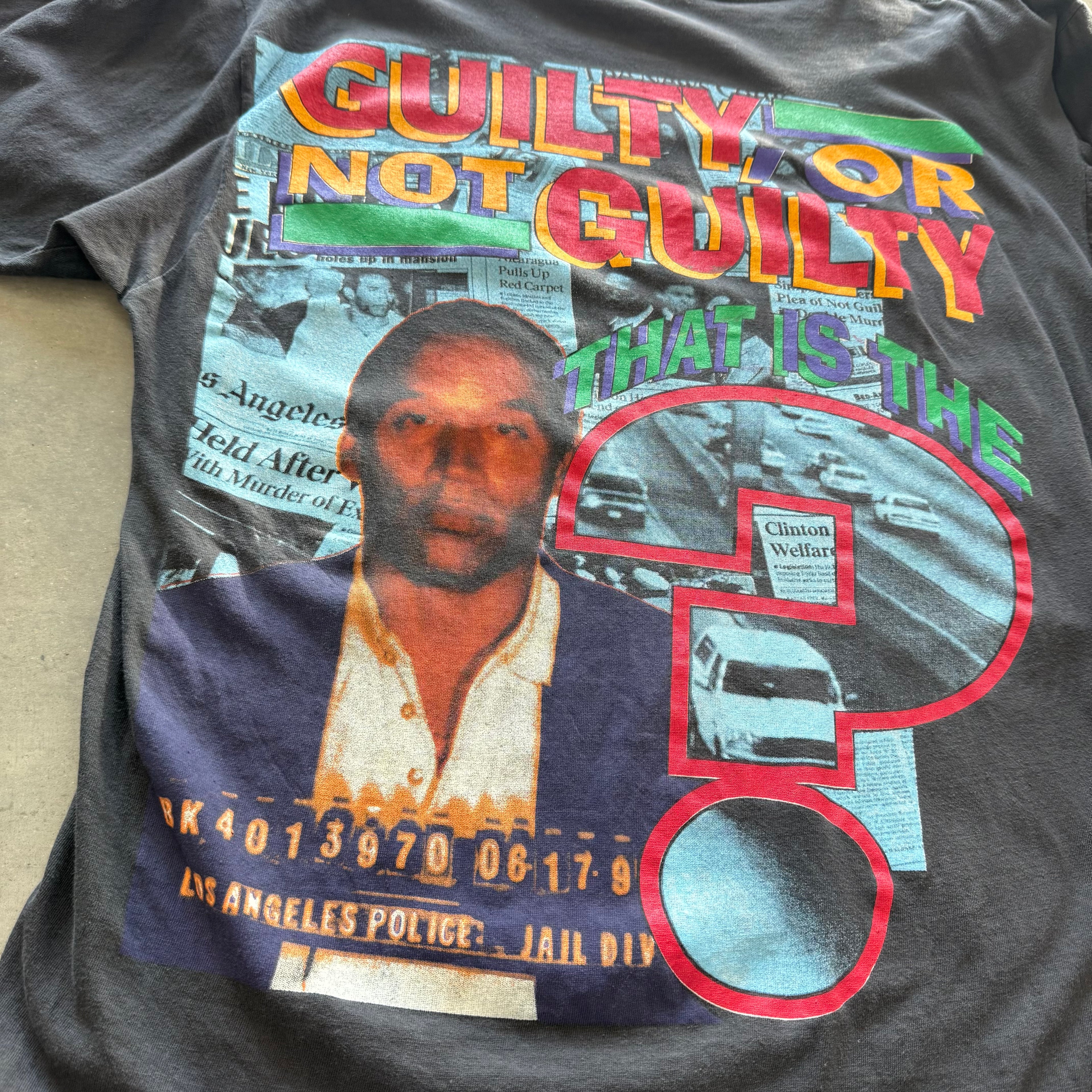 XL OJ Simpson Rap Tee "Guilty Or Not?"