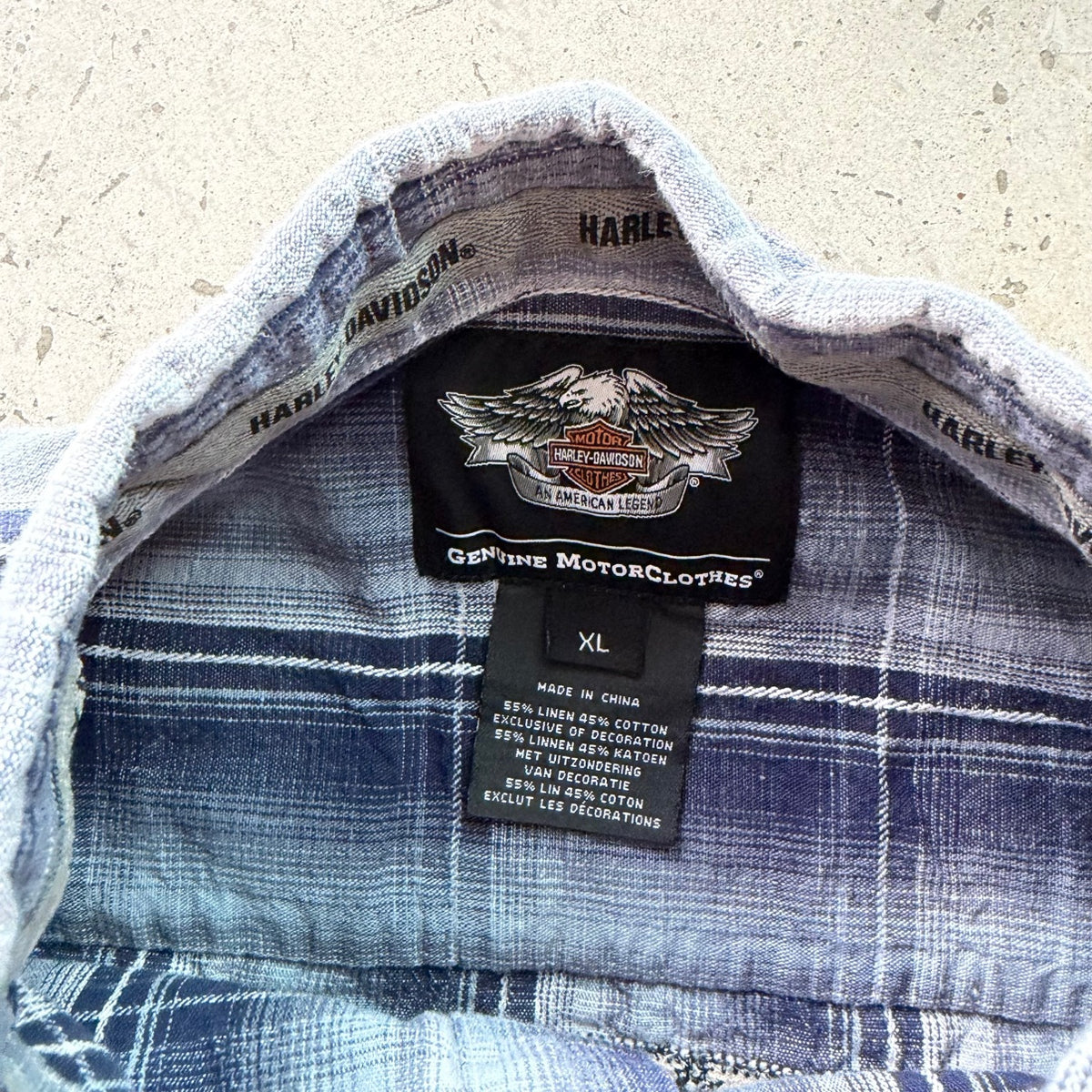 XL Harley Davidson Plaid Button Up Shirt