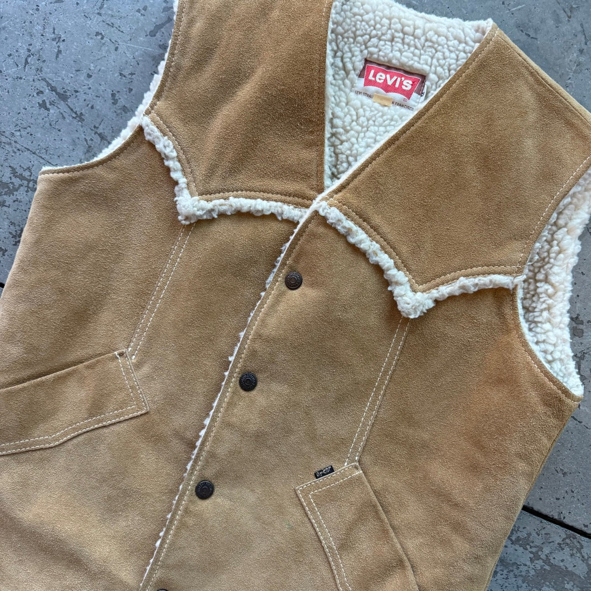 M Levis Suede Sherpa Vest
