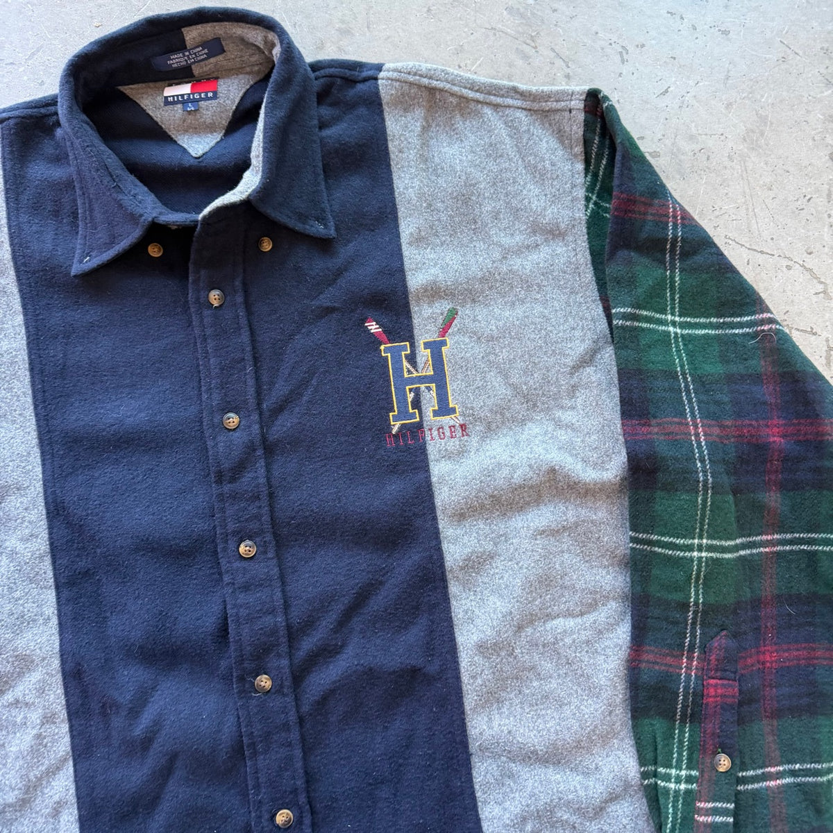 L Tommy Hilfiger Colorblock Flannel Shirt