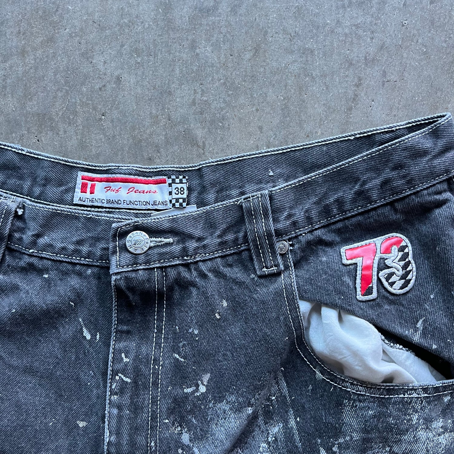 38x32 00s Splatter Racing Jeans