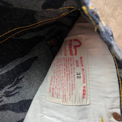 32w Camo Evisu Shorts