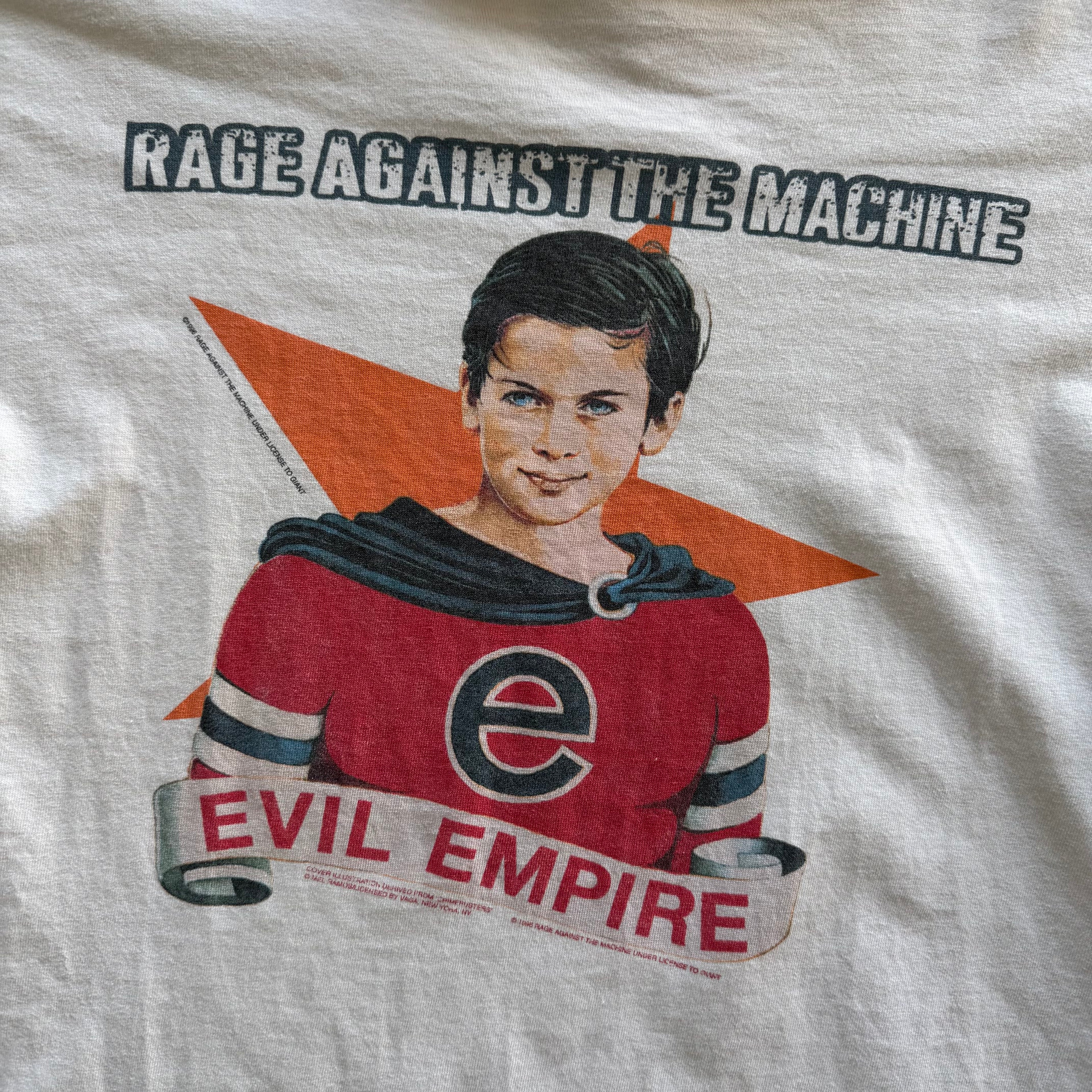 L 96 Rage Against The Machine Evil Empire Ringer Tee