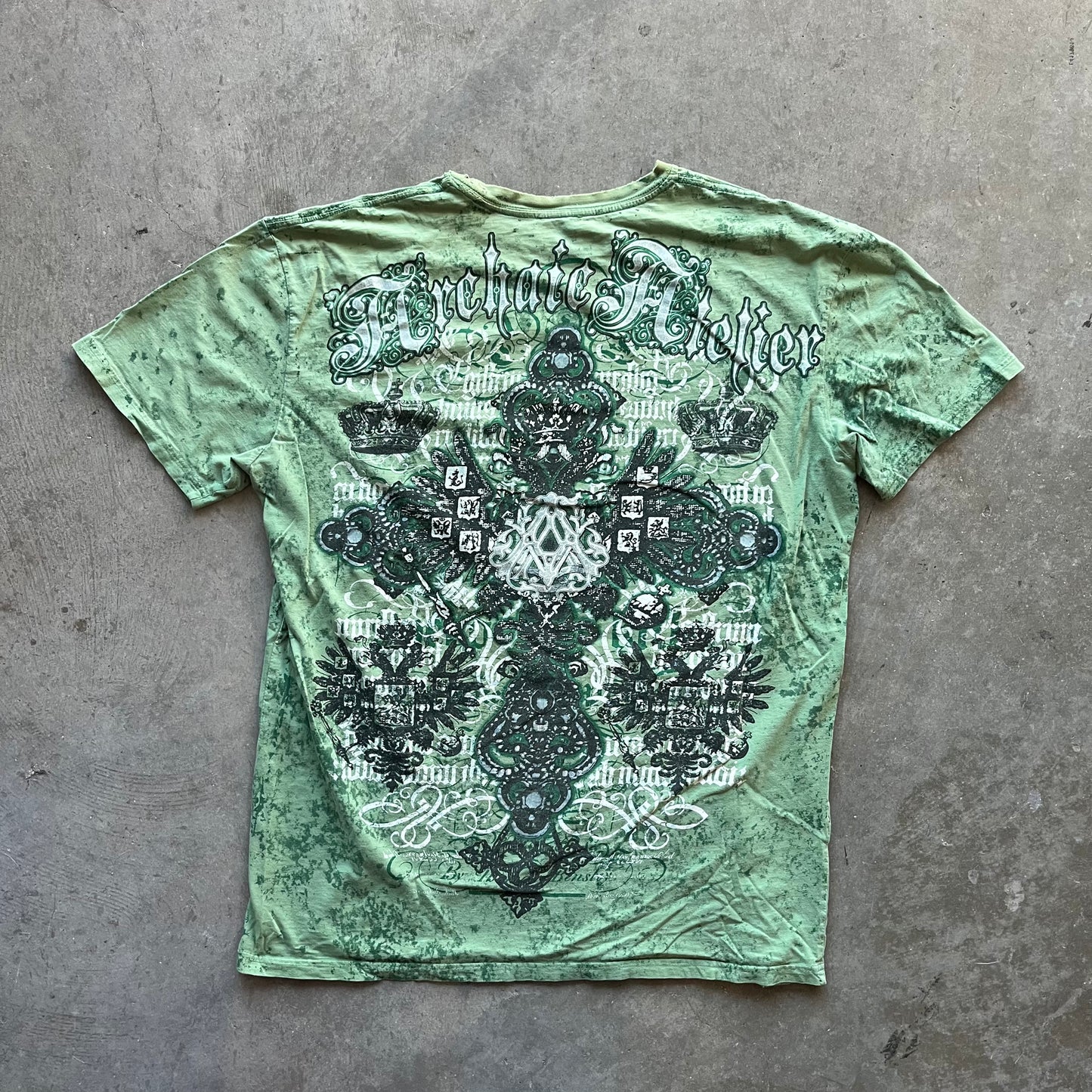 XL Y2K Green Affliction Tee