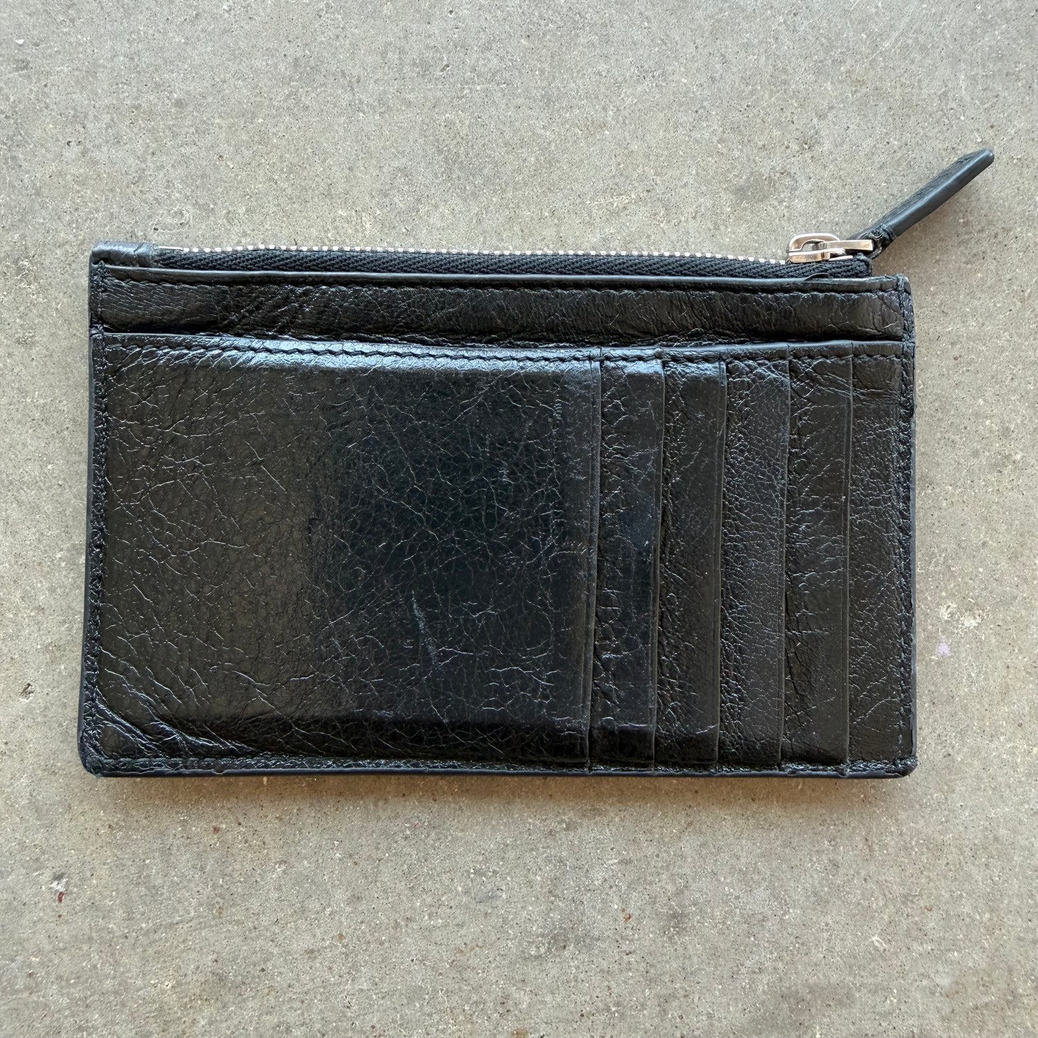 Balenciaga Cash Card Holder DIY Metal Logo Black