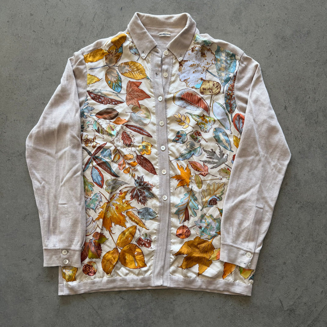 M 90s Hermes Silk Floral Button Up