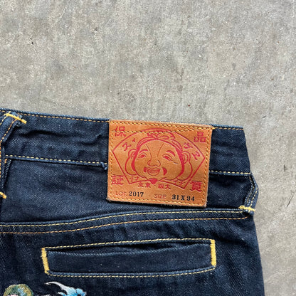 32x30 00s Evisu Wave Jeans