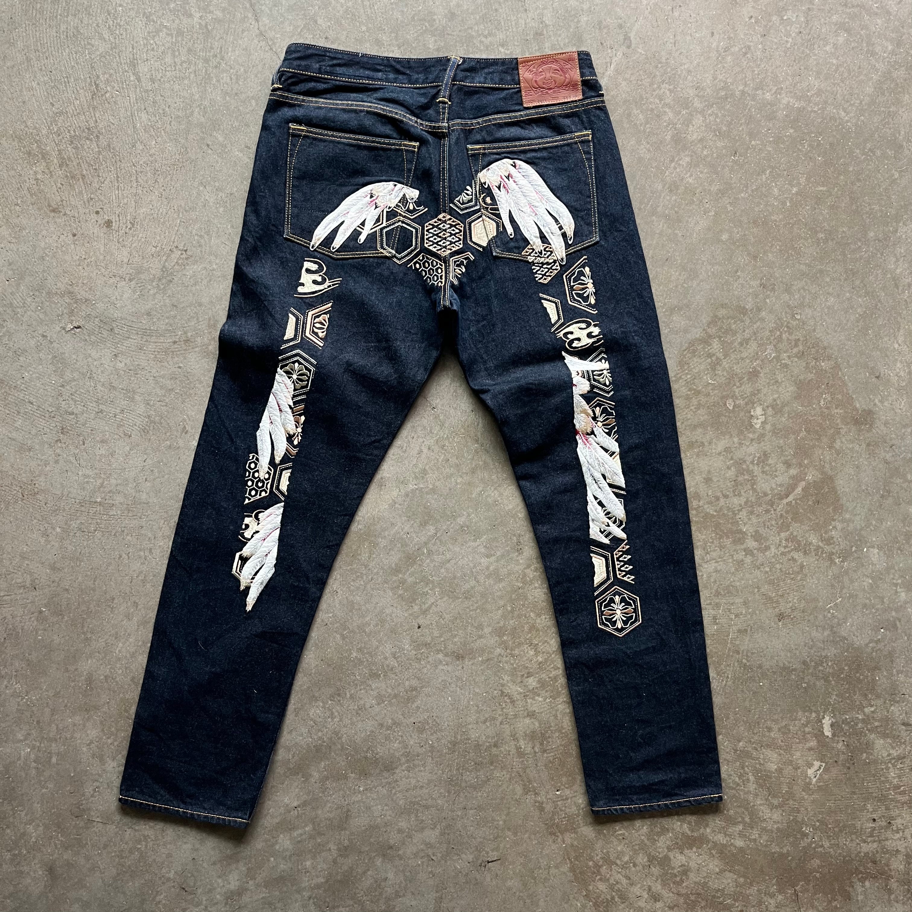 34x30 Evisu Feather Jeans