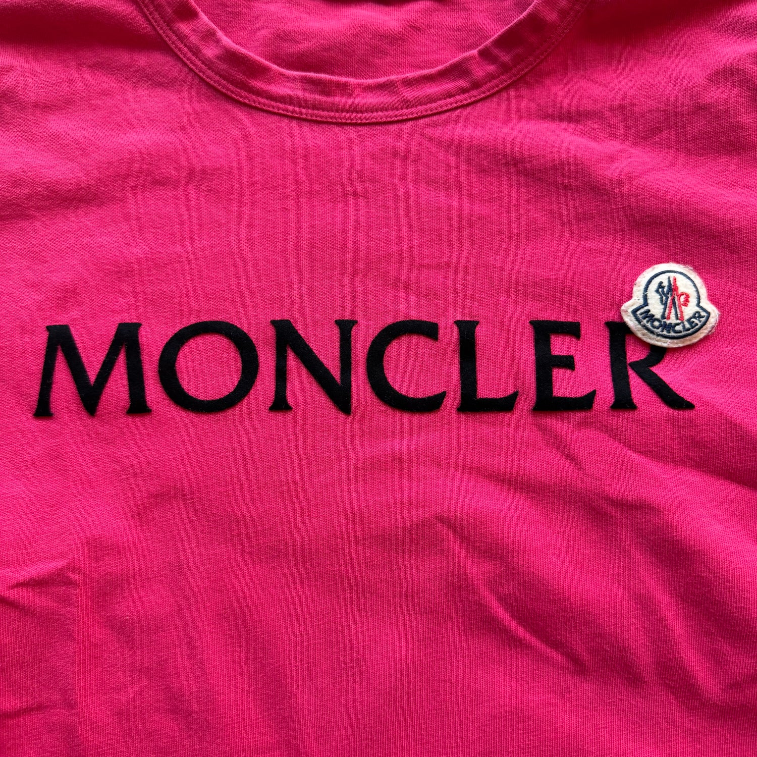 M Pink Moncler Spellout Tee