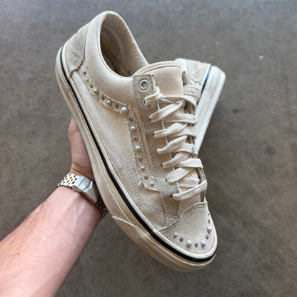 10.5 Vans Pearlized White