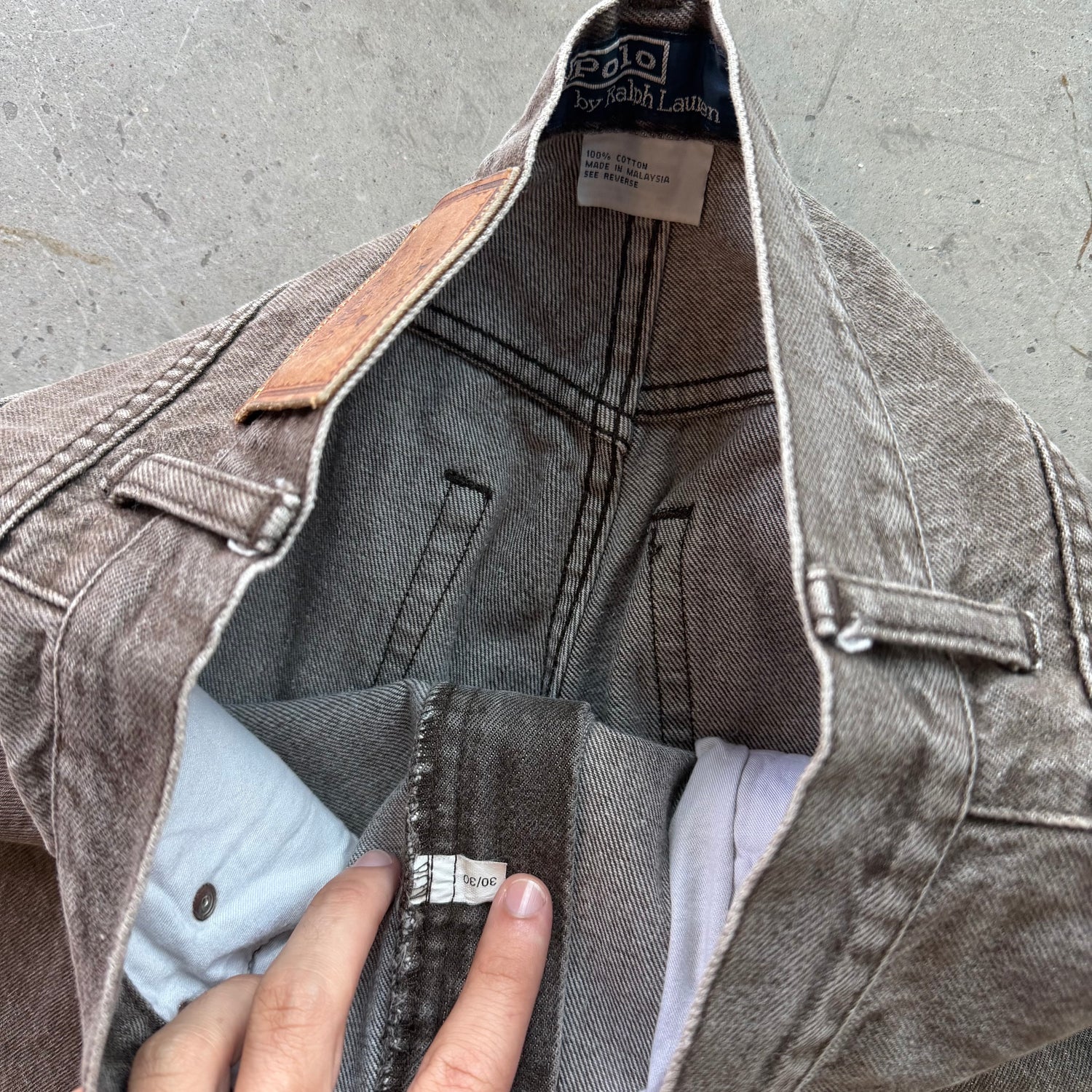 30x30 90s Polo Sportsman Brown Jeans
