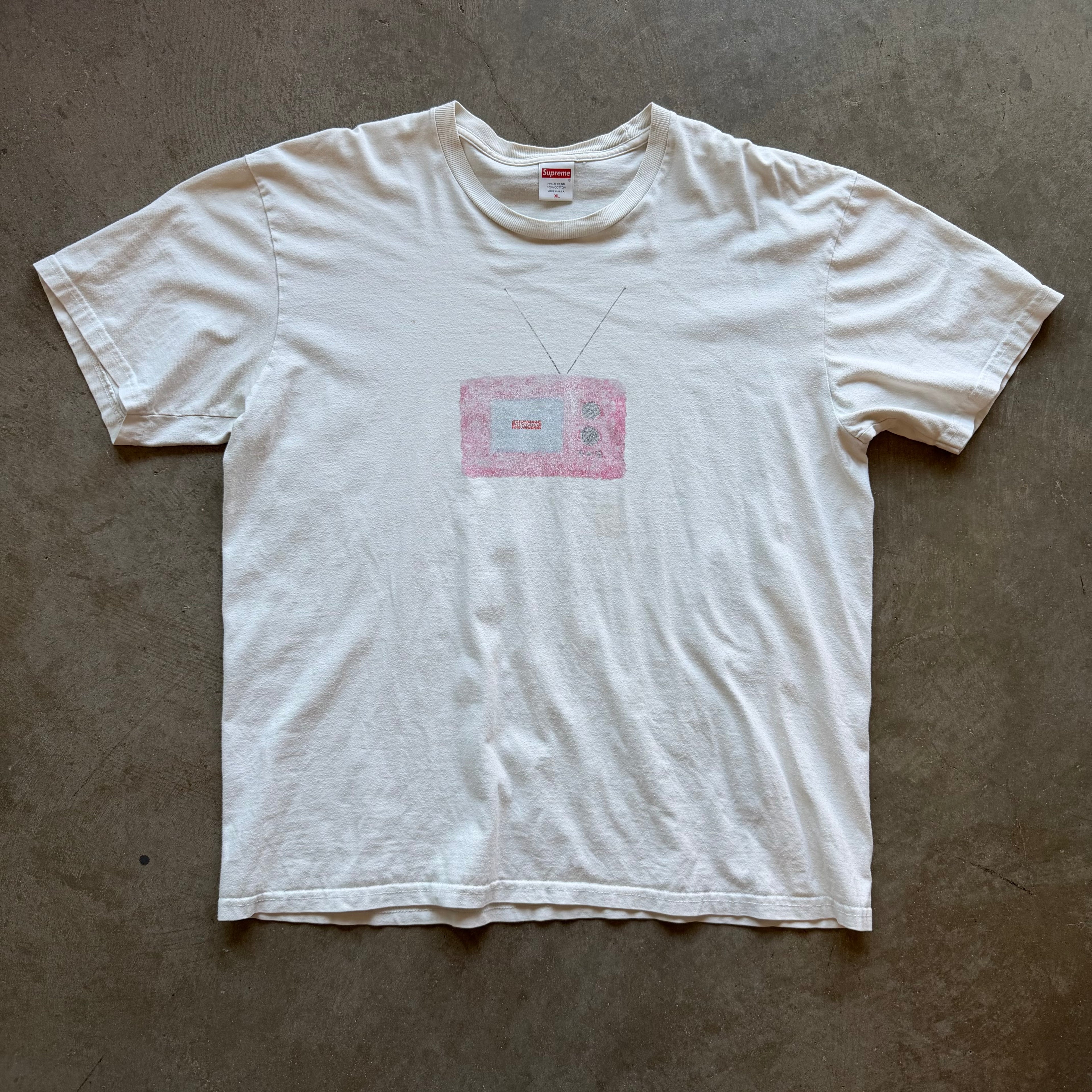 XL White Supreme TV Tee