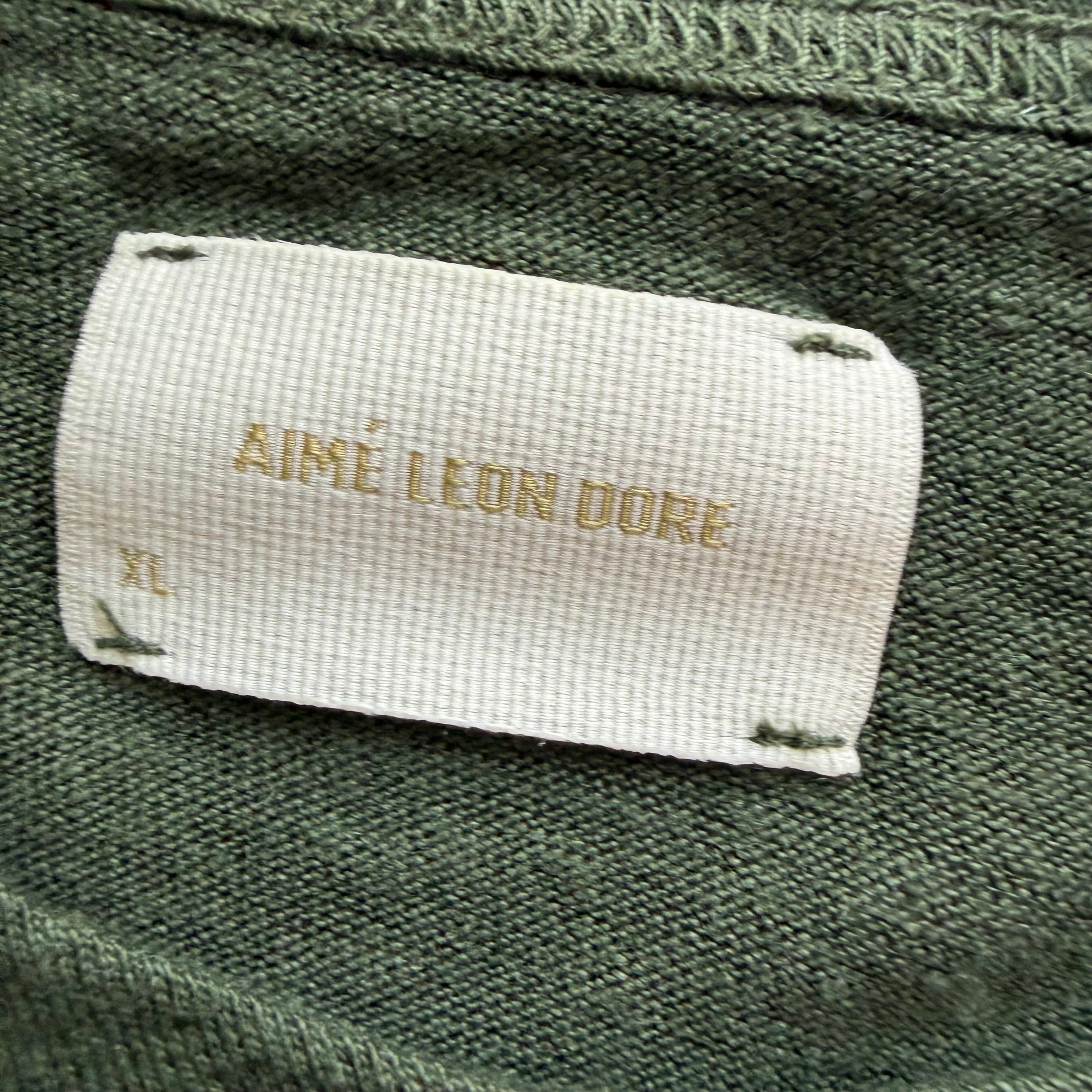XL ALD Green Linen Tee