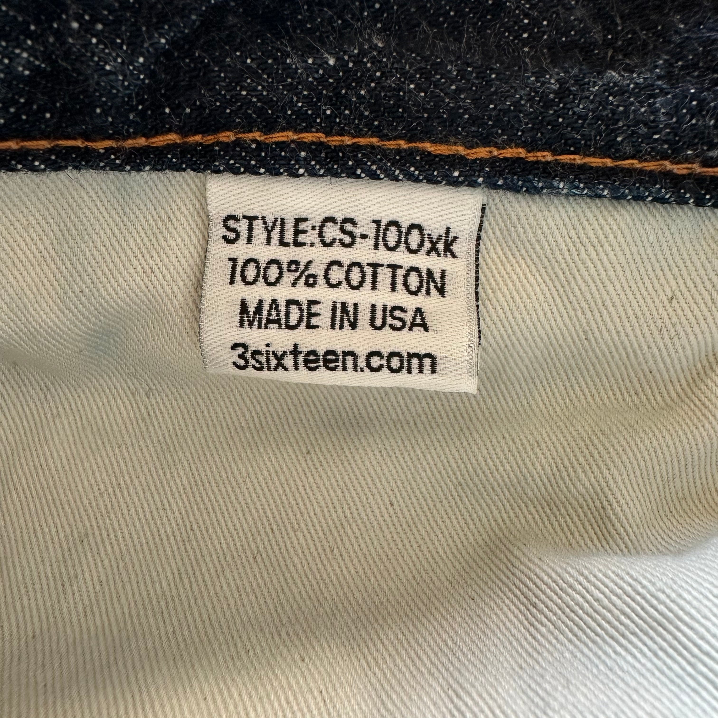 38x34 3sixteen Selvedge Denim