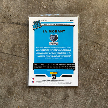 Ja Morant 2019 Panini Donruss Optic Rated Rookie Blue Velocity
