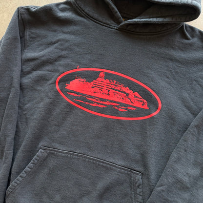 XL Corteiz Red Alcatraz Logo Hoodie