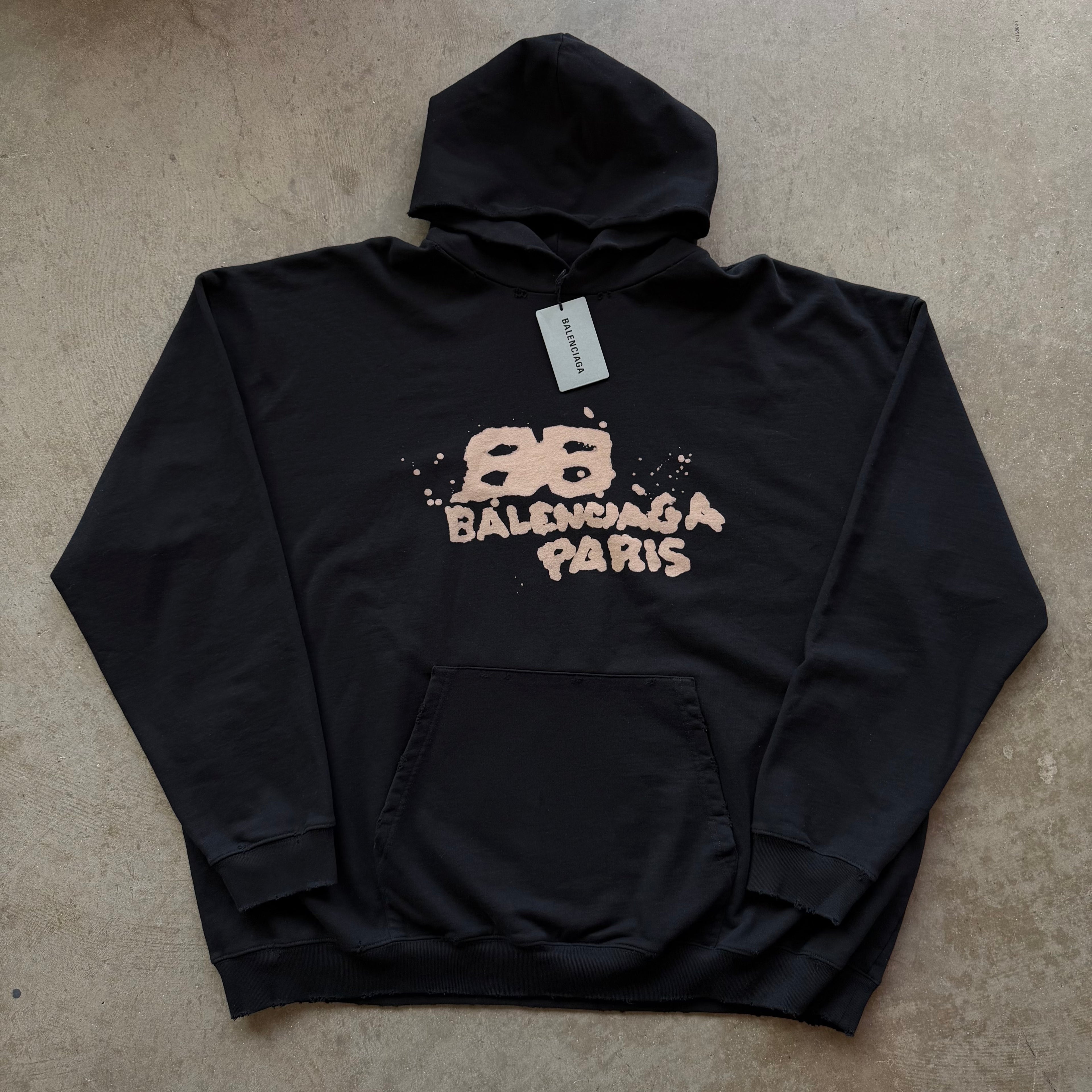 XS Balenciaga Hand Drawn BB Icon Hoodie