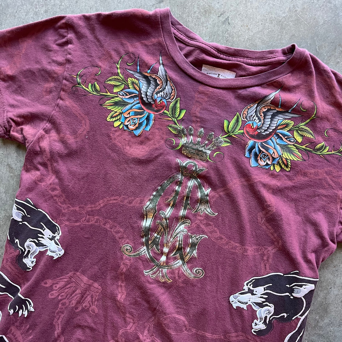 L Y2K Christian Audigier Tee