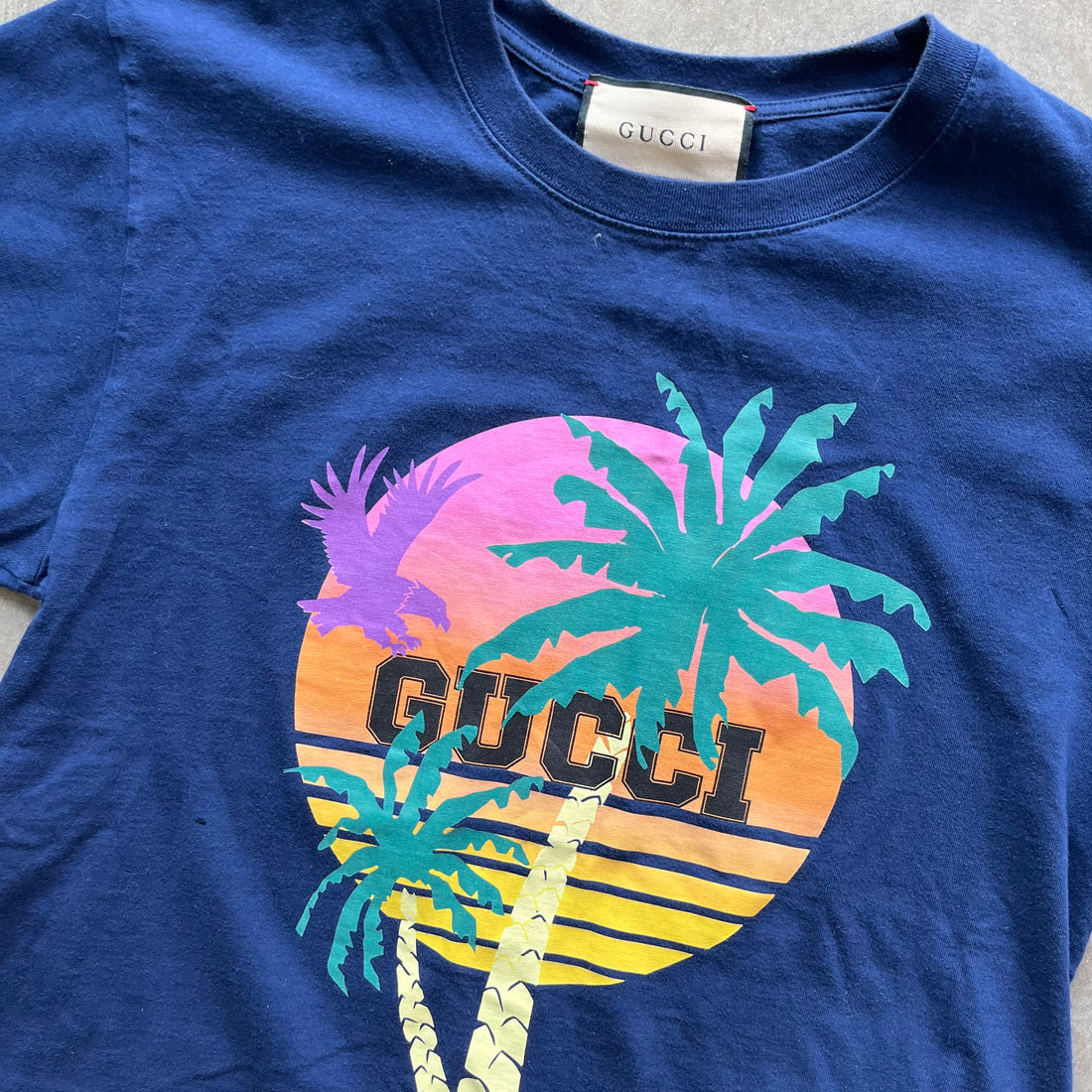 XS Gucci Palm Tree Tee