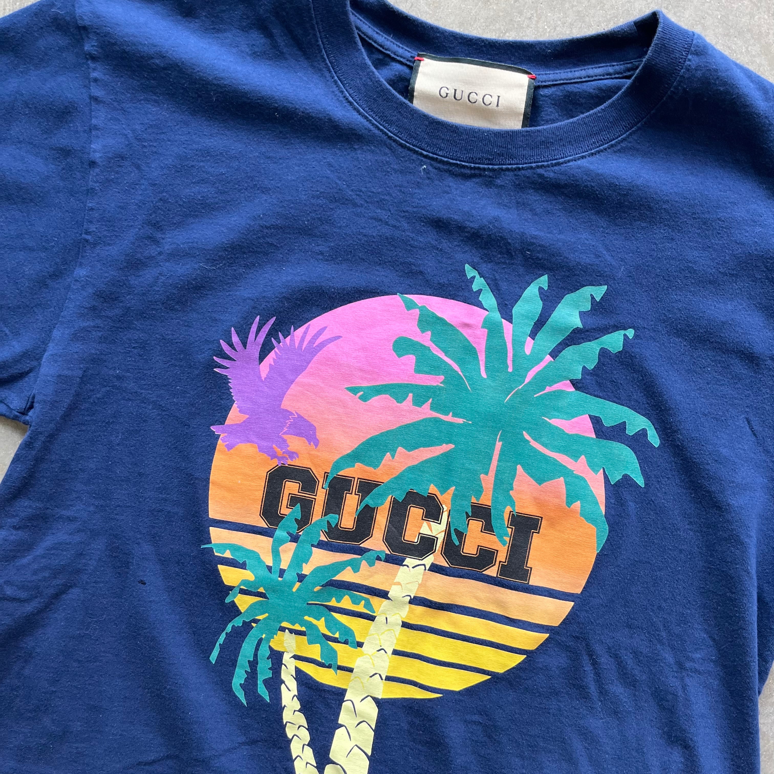 XS Gucci Palm Tree Tee