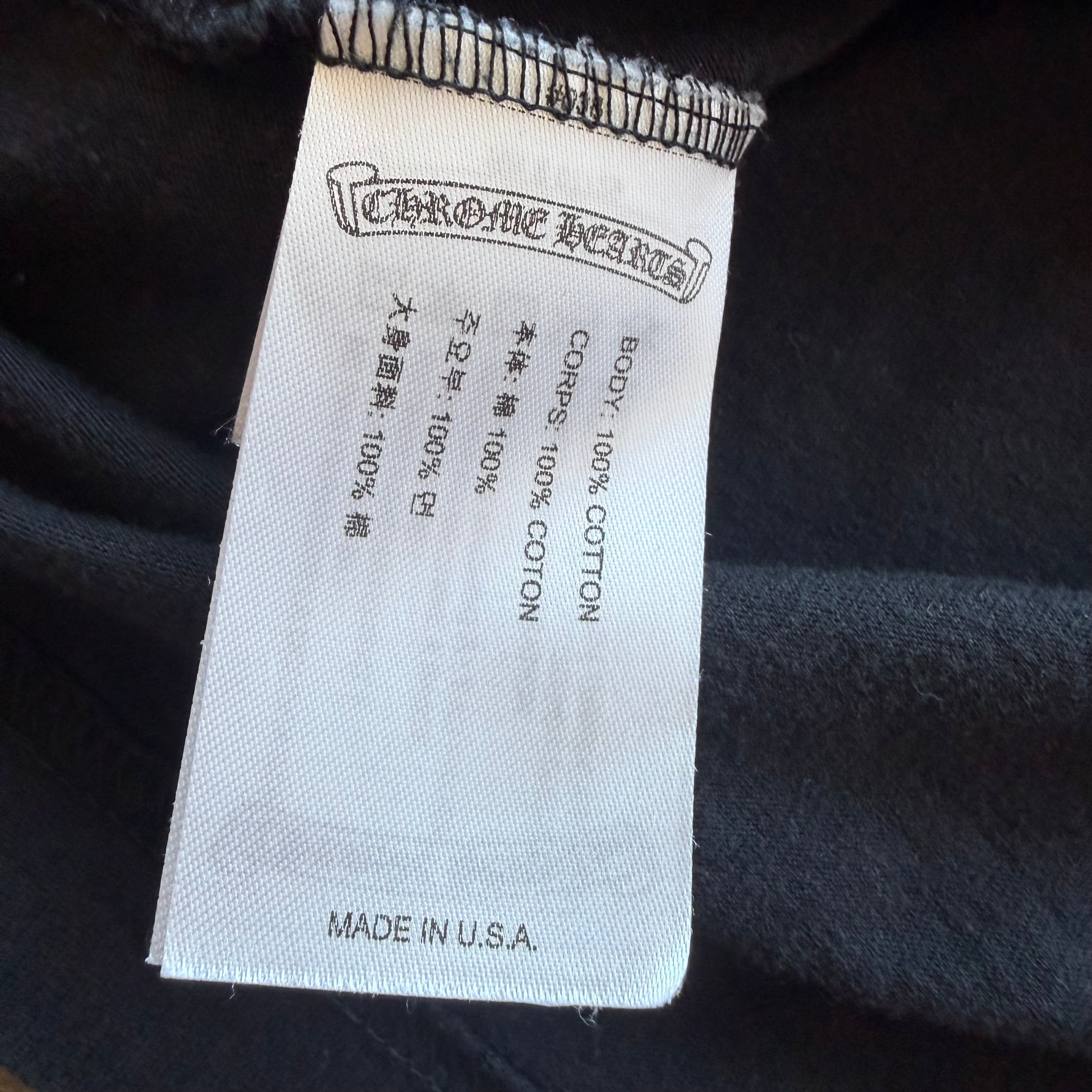L Chrome Hearts Olive Neck Logo Tee