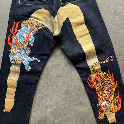 30x31 Evisu Gold Tiger Jeans