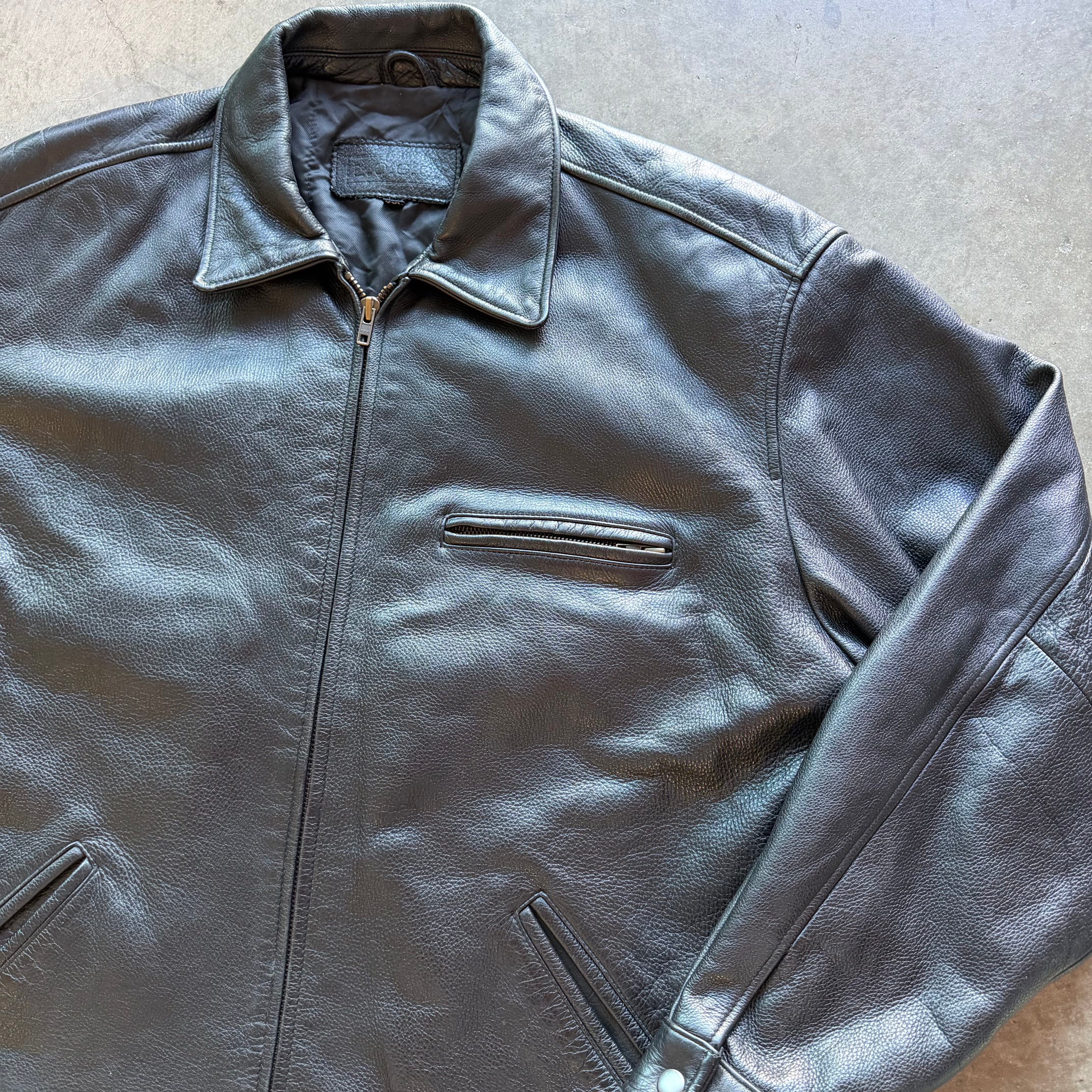 XXL 90s LOGG Leather Jacket