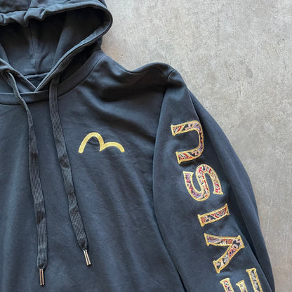 L Black Evisu Dragon Hoodie